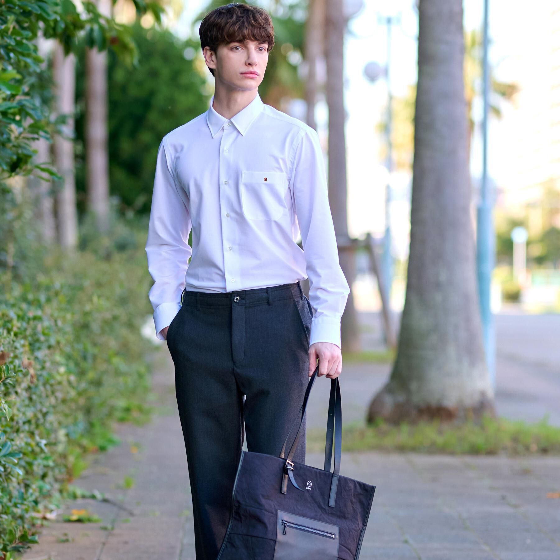 DRESSTERIOR「46Gジャージ レギュラーカラードレスシャツ」|シャツ・ブラウス|