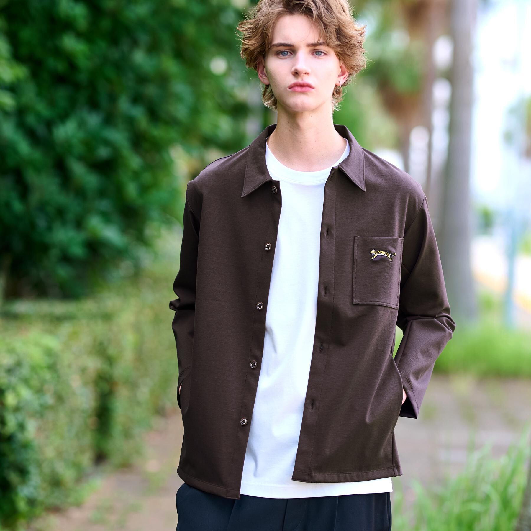 DRESSTERIOR「タイガー刺繍 カットソーシャツ」|シャツ・ブラウス|