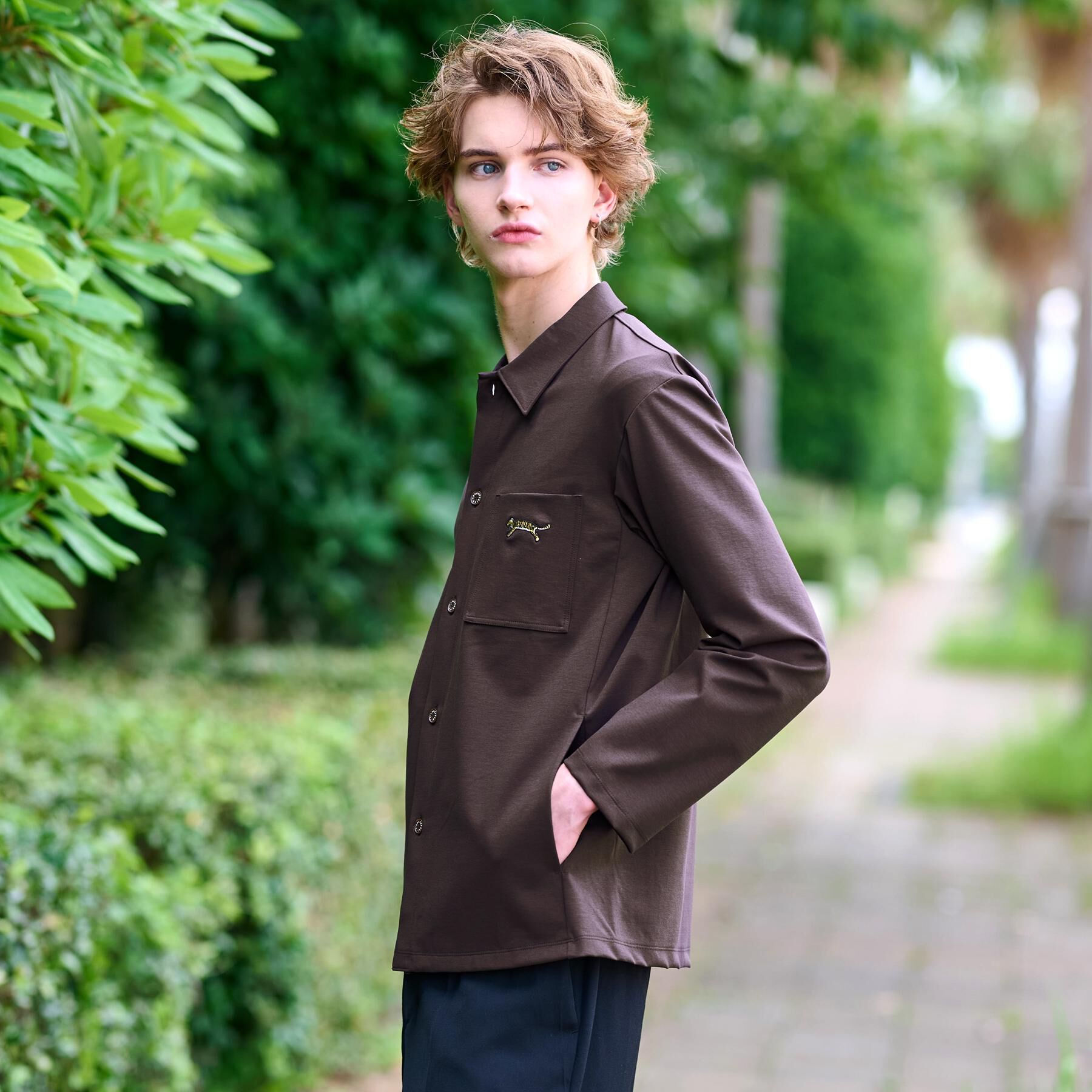 DRESSTERIOR「タイガー刺繍 カットソーシャツ」|シャツ・ブラウス|