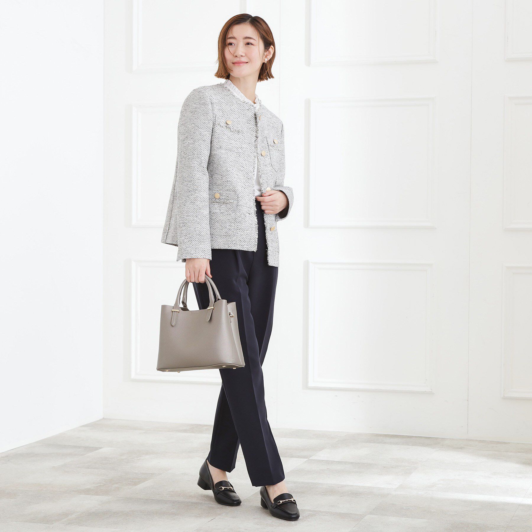 grove「【人間工学】あおりメタルバー2WAYトート」|トートバッグ|