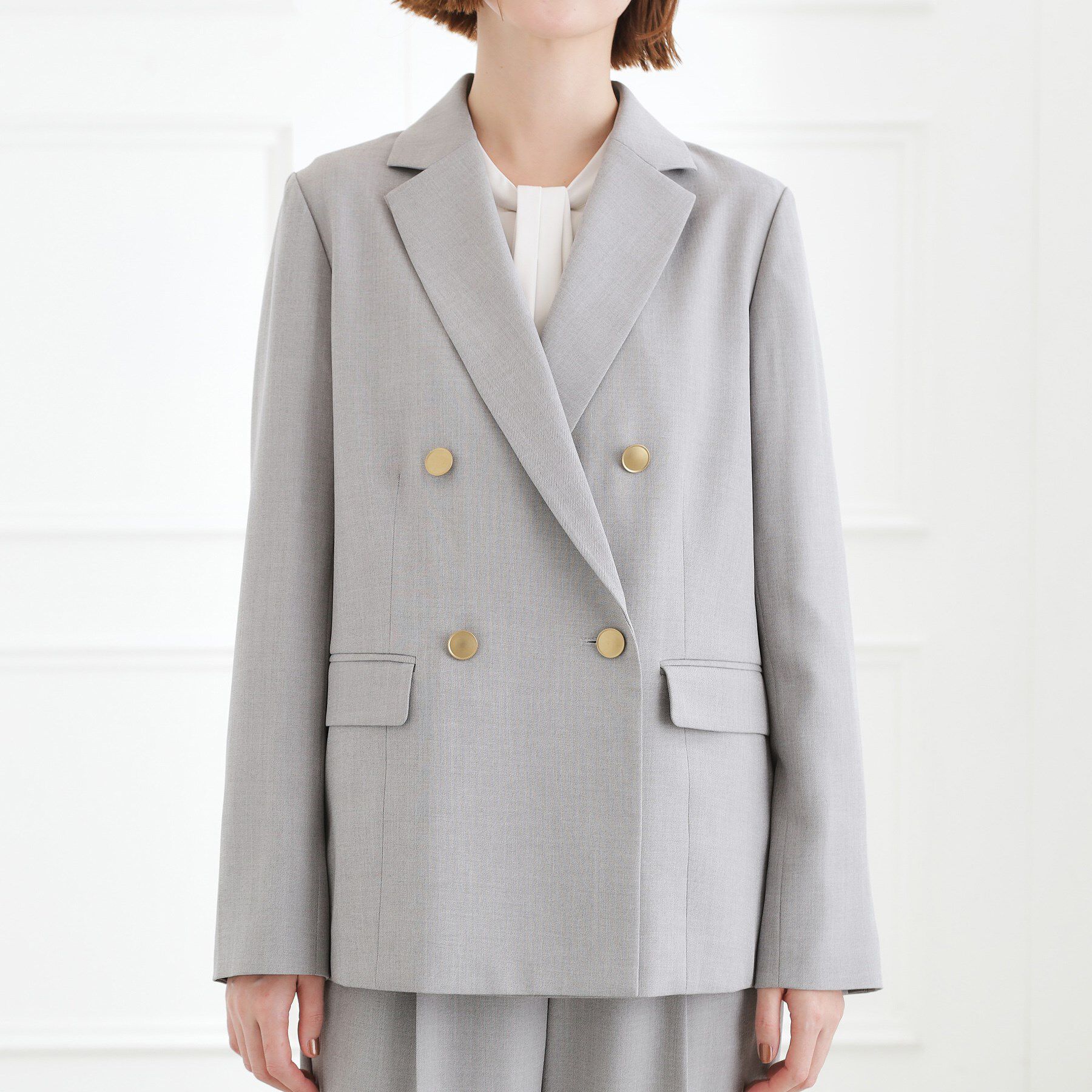 grove「【マシンウォッシュ/防シワ】ダブルテーラードジャケット【着回しカセット】」|テーラードジャケット|