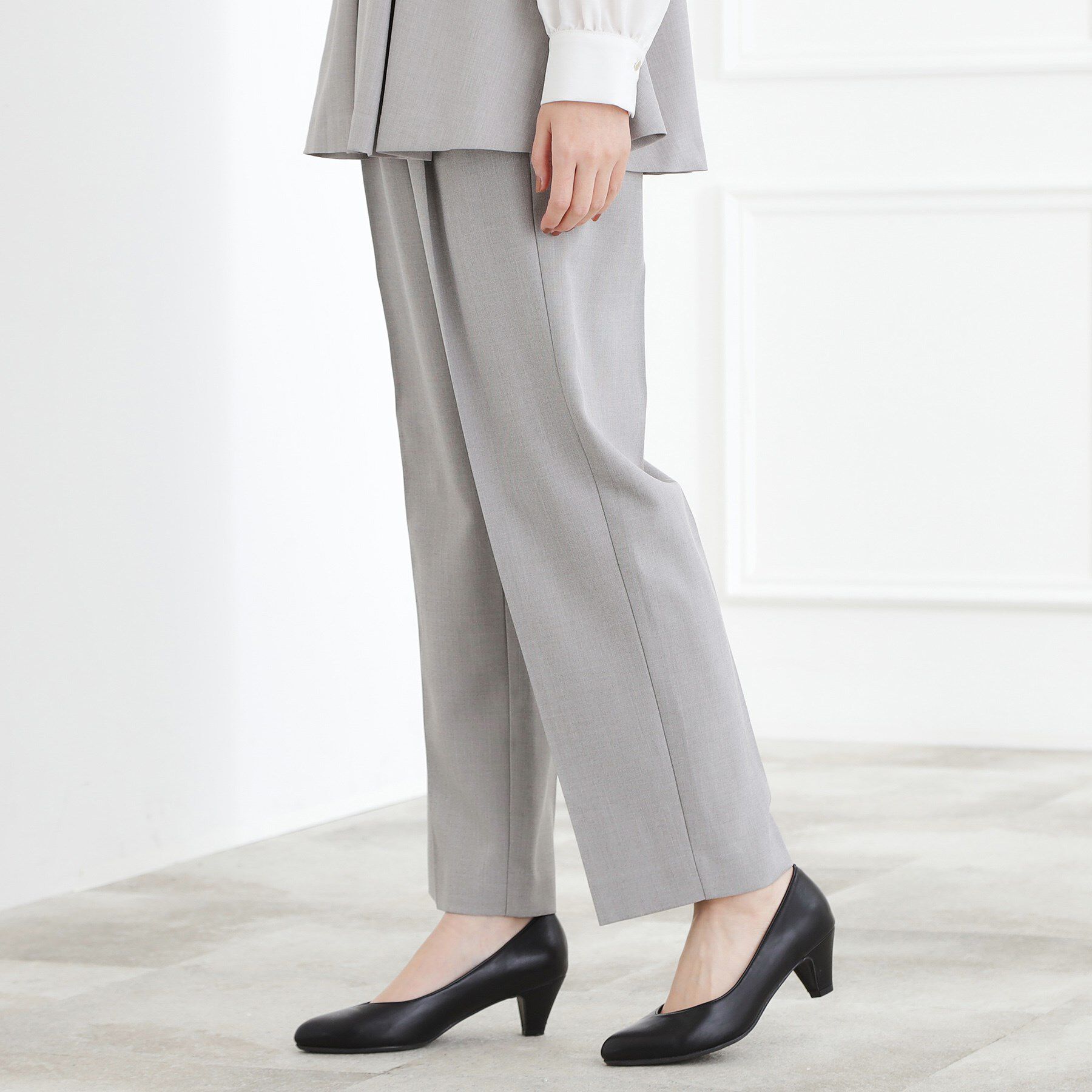 grove「【マシンウォッシュ/防シワ/S-3L】着回しできるカセット服テーパードパンツ」|その他|