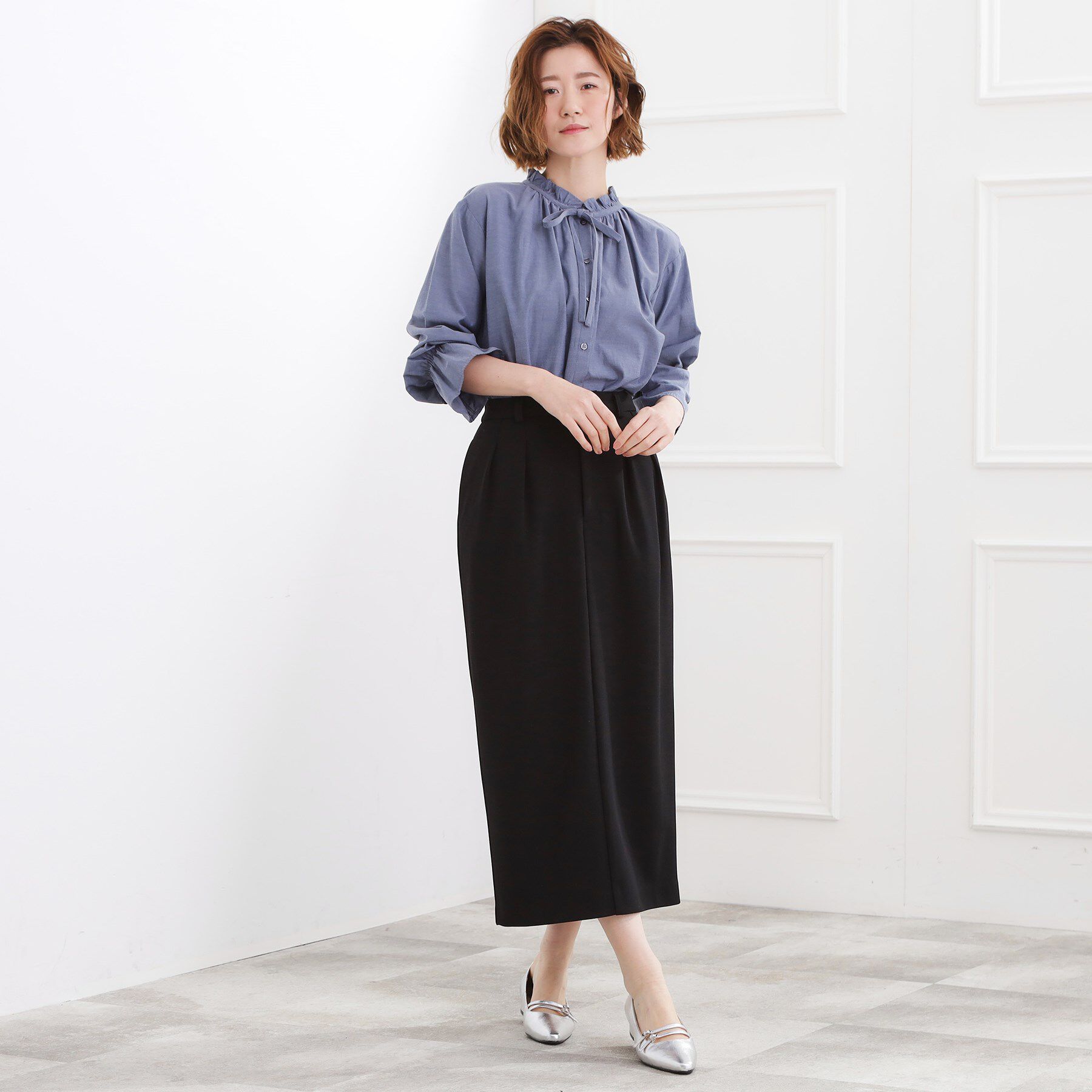 grove「カットツイルタックナロースカート」|スカート|