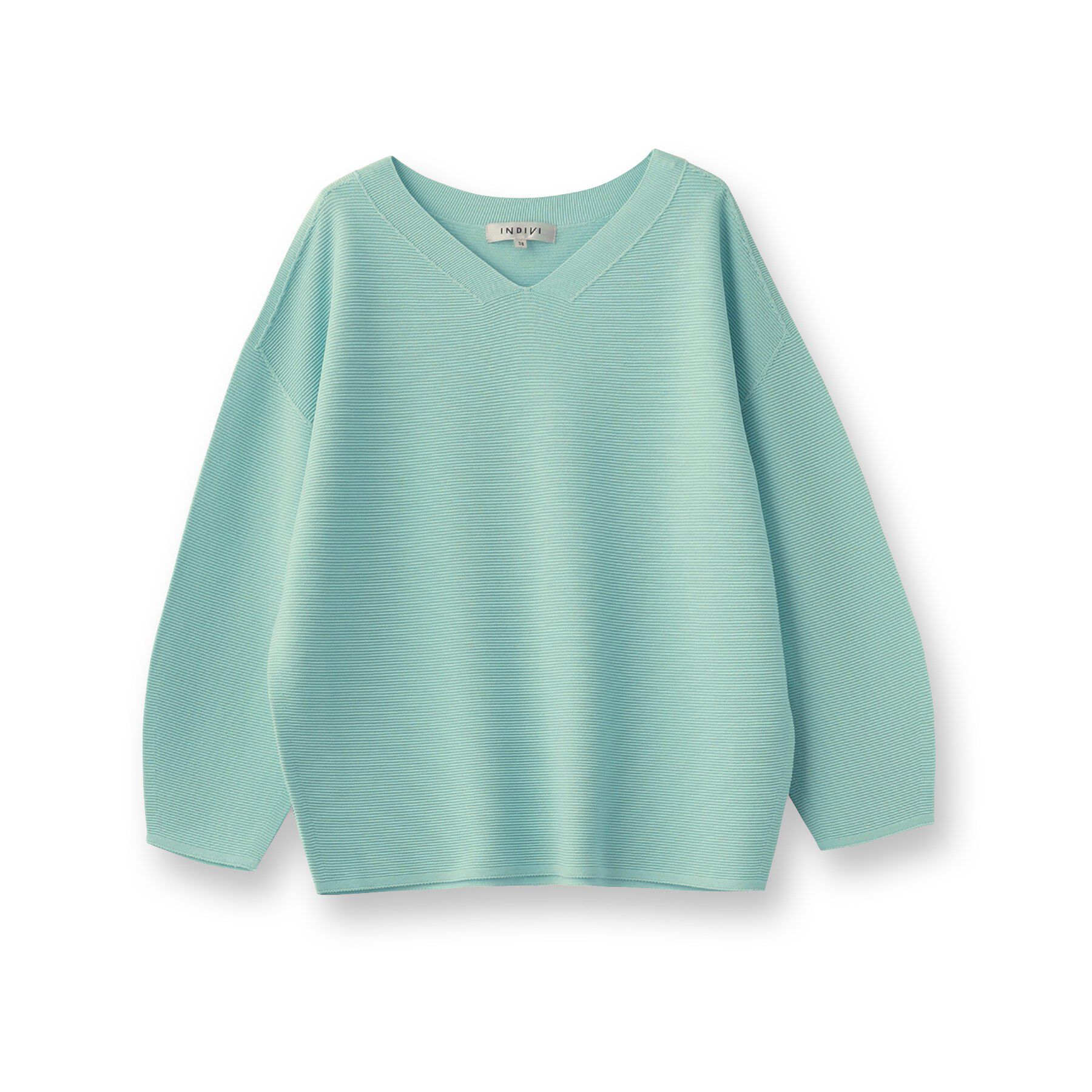 INDIVI「【洗える／無縫製】パフスリーブニット」|ニット・セーター|