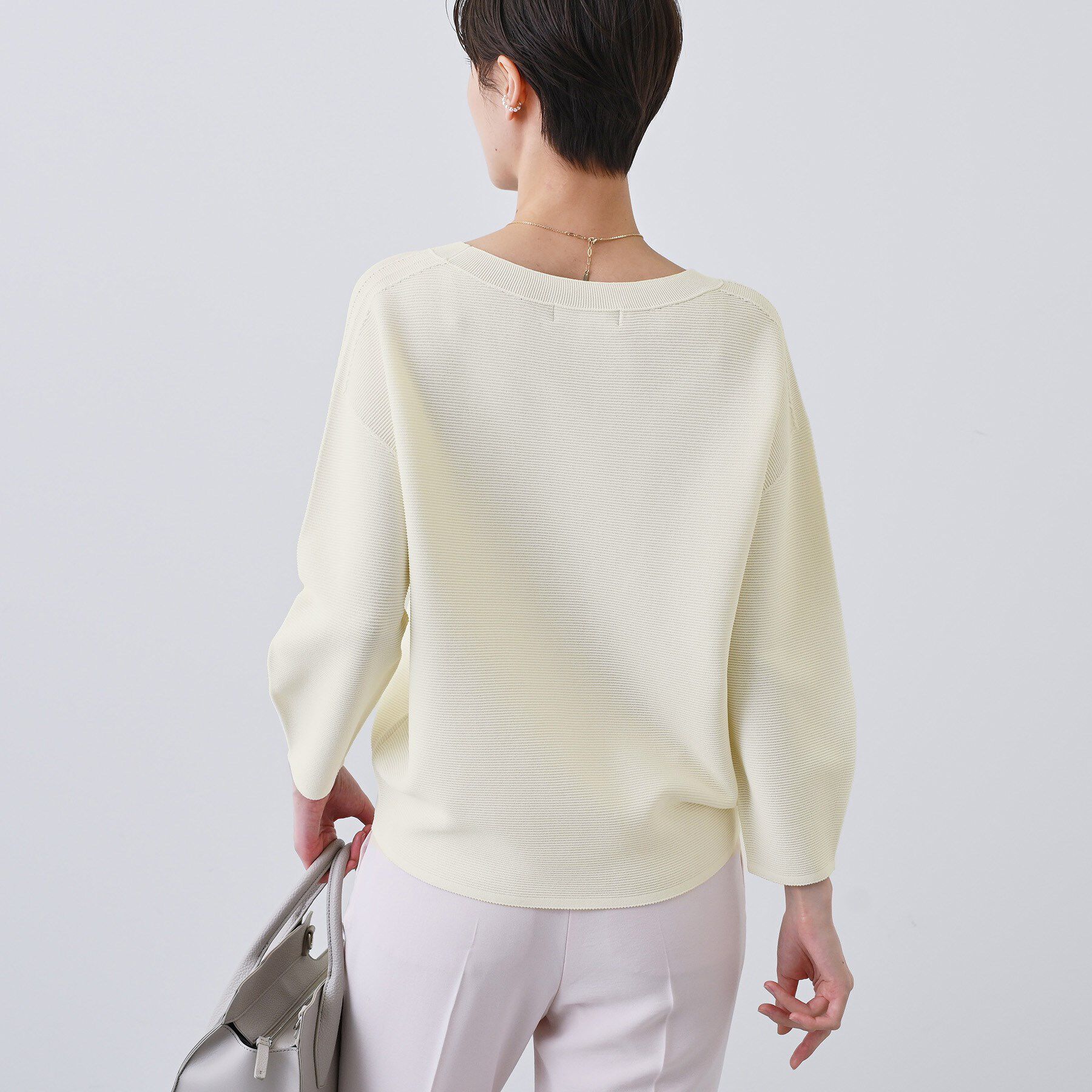 INDIVI「【洗える／無縫製】パフスリーブニット」|ニット・セーター|