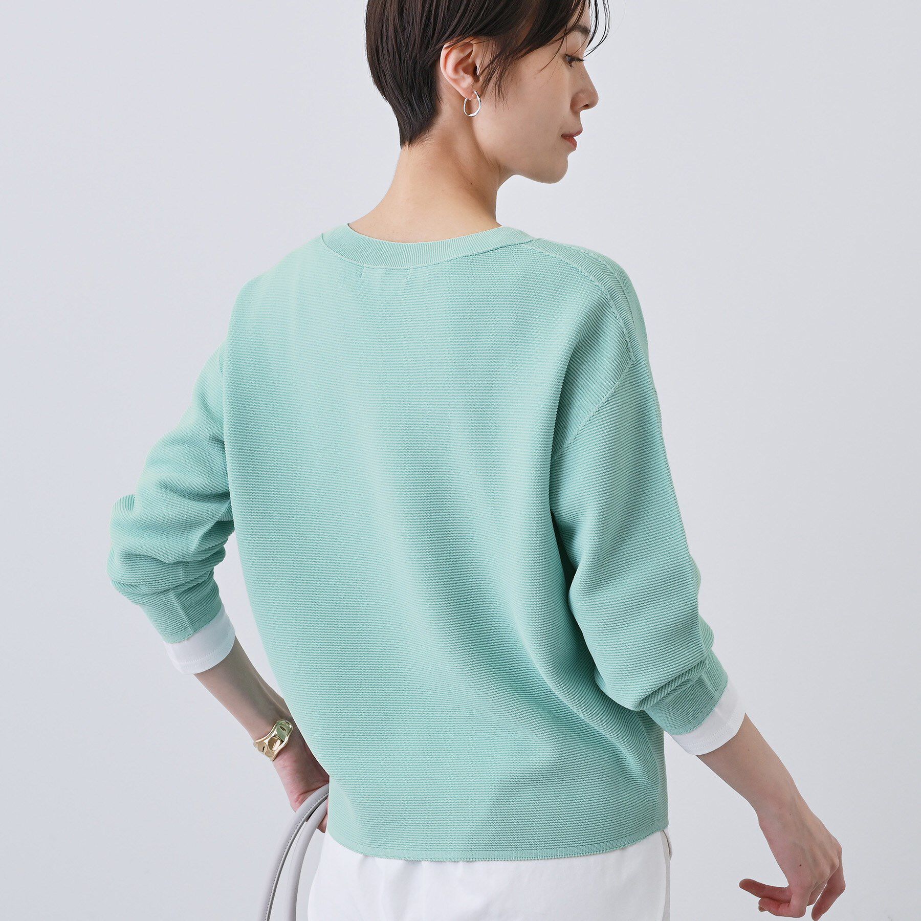 INDIVI「【洗える／無縫製】パフスリーブニット」|ニット・セーター|