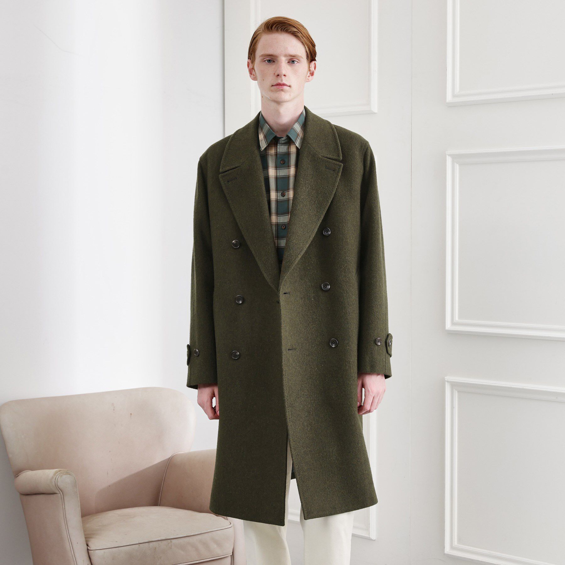 TAKEO KIKUCHI「【LIMITED】ウール混アルスターコート」|その他|カーキ(028)