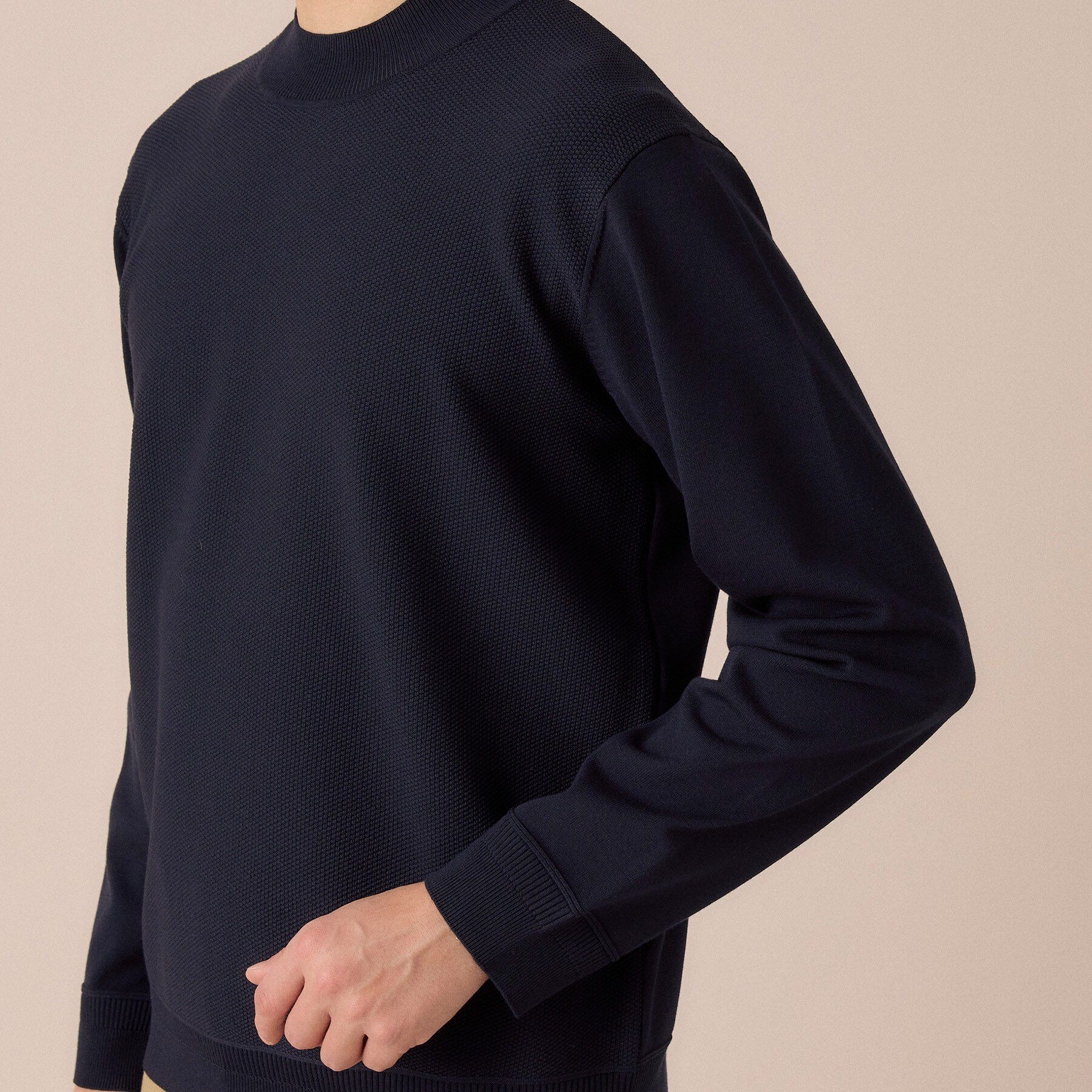 TAKEO KIKUCHI「モックネック 鹿の子 ニット プルオーバー」|ニット・セーター|