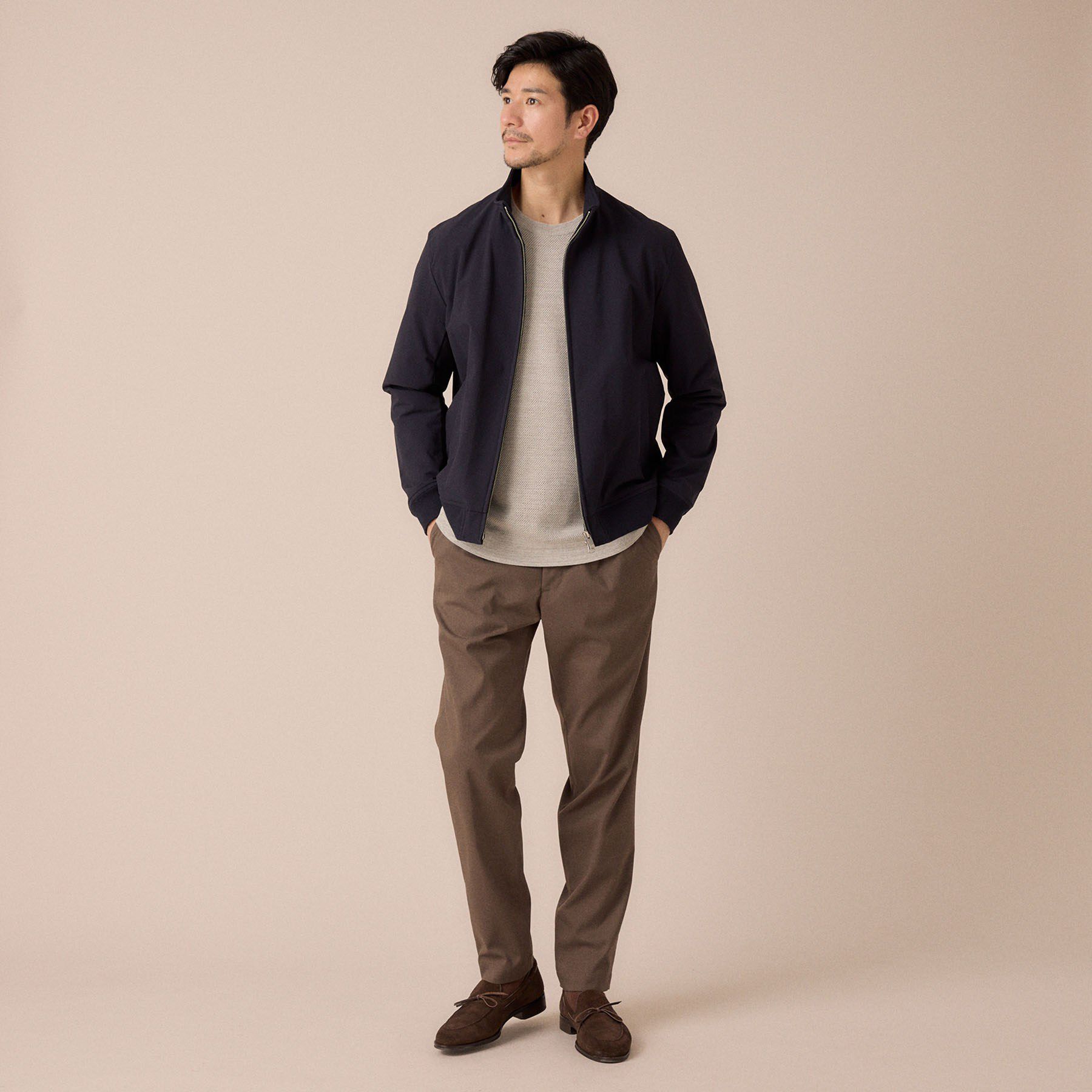 TAKEO KIKUCHI「スタンドカラー ショート リブ ブルゾン」|ブルゾン・スタジャン|