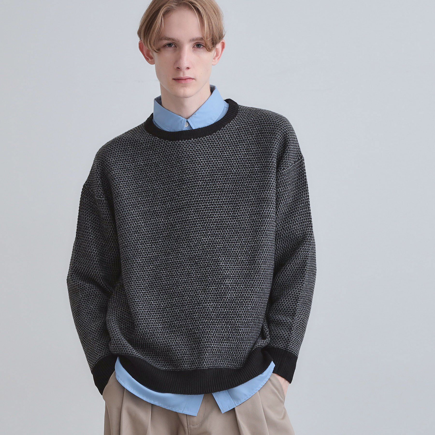 tk.TAKEO KIKUCHI「バーズアイライクボーダーニット」|ニット・セーター|