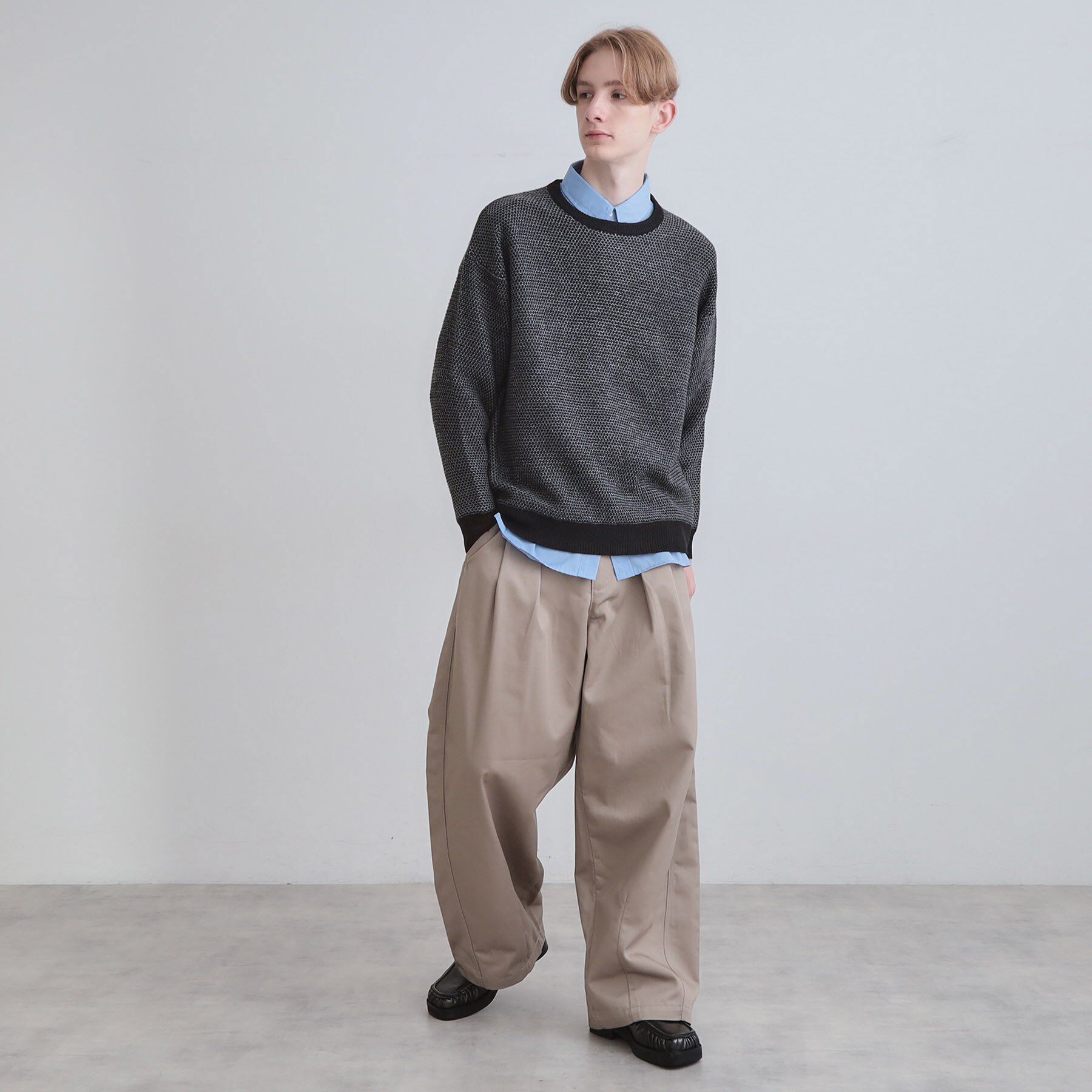 tk.TAKEO KIKUCHI「バーズアイライクボーダーニット」|ニット・セーター|