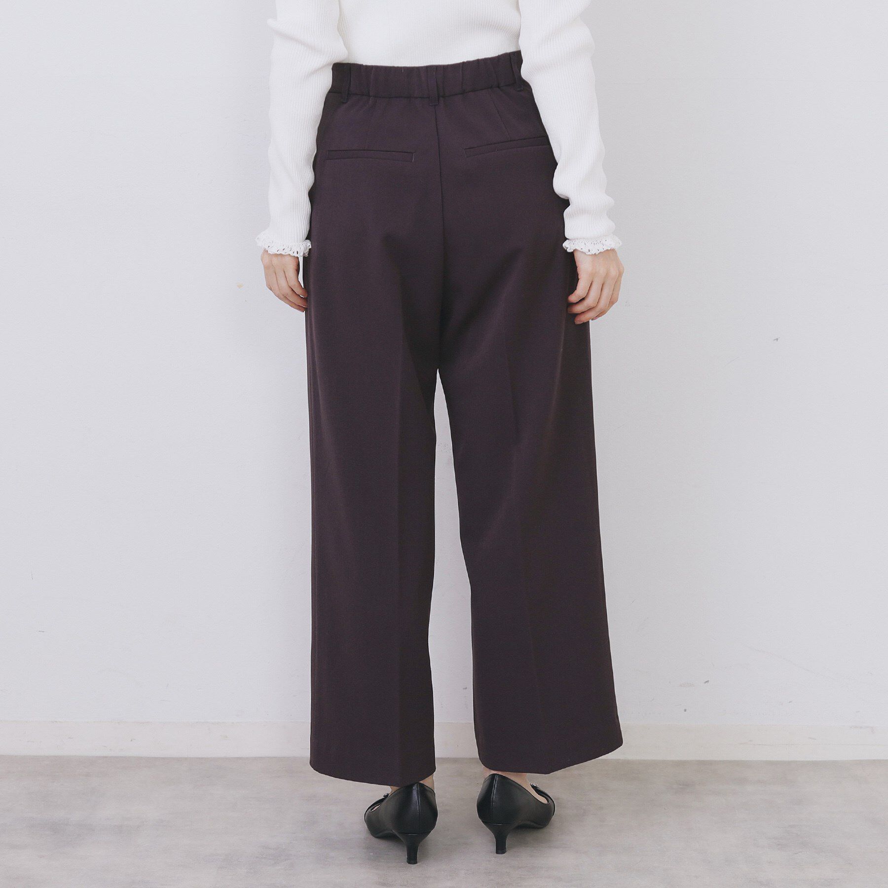 index「裏起毛ストレッチワイドパンツ【洗濯機OK/イージーアイロン】」|その他|