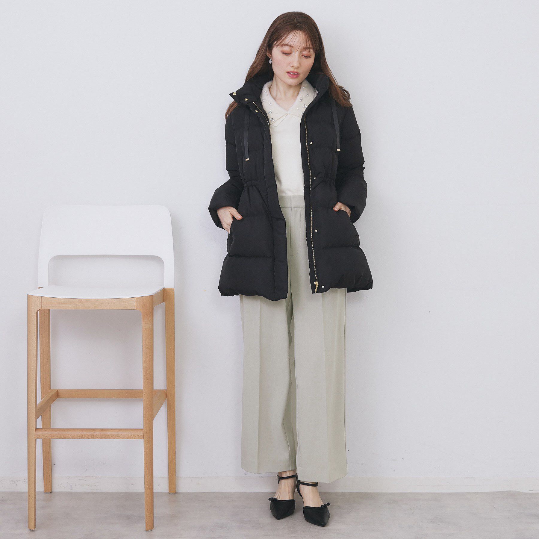 index「裏起毛ストレッチワイドパンツ【洗濯機OK/イージーアイロン】」|その他|