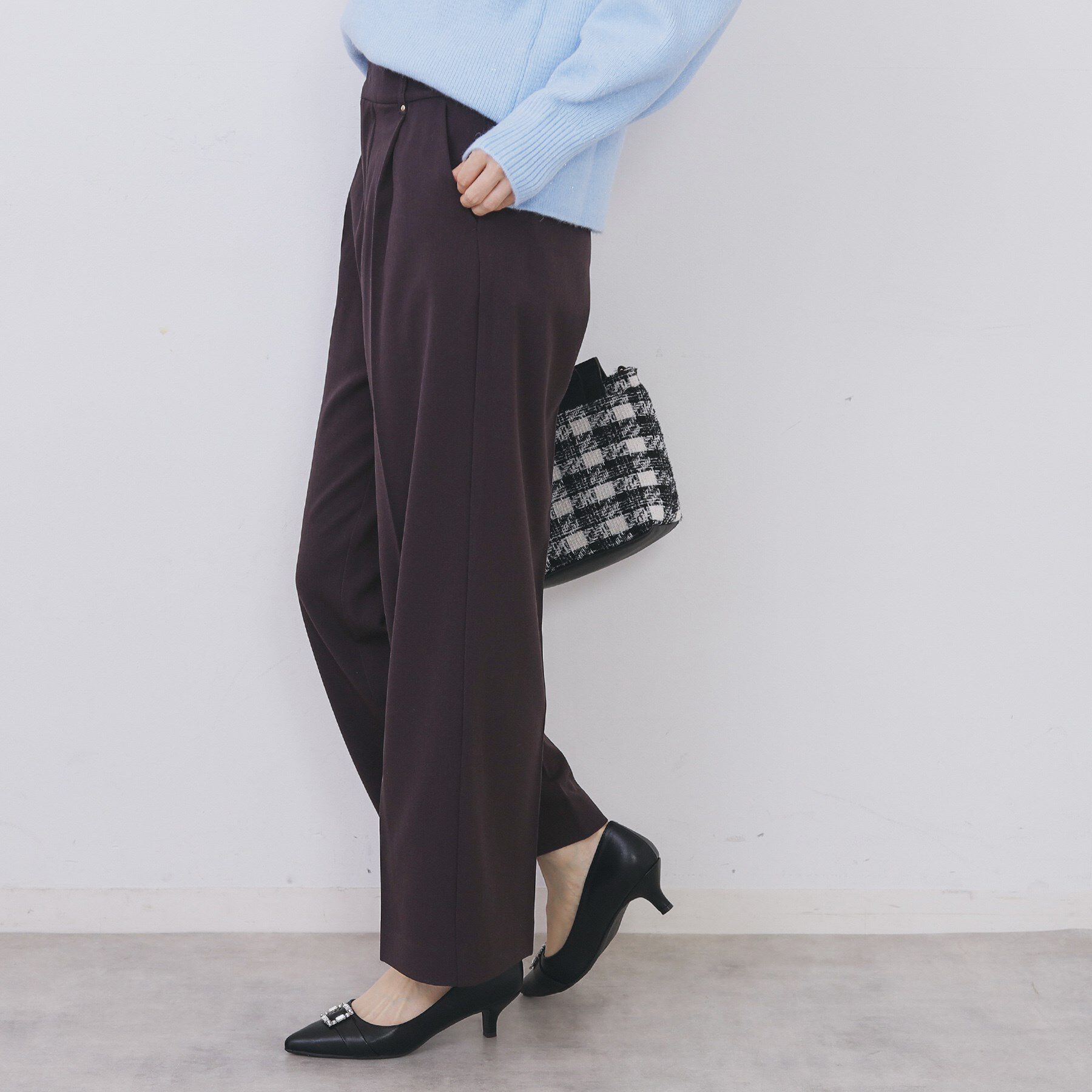 index「裏起毛ストレッチワイドパンツ【洗濯機OK/イージーアイロン】」|その他|