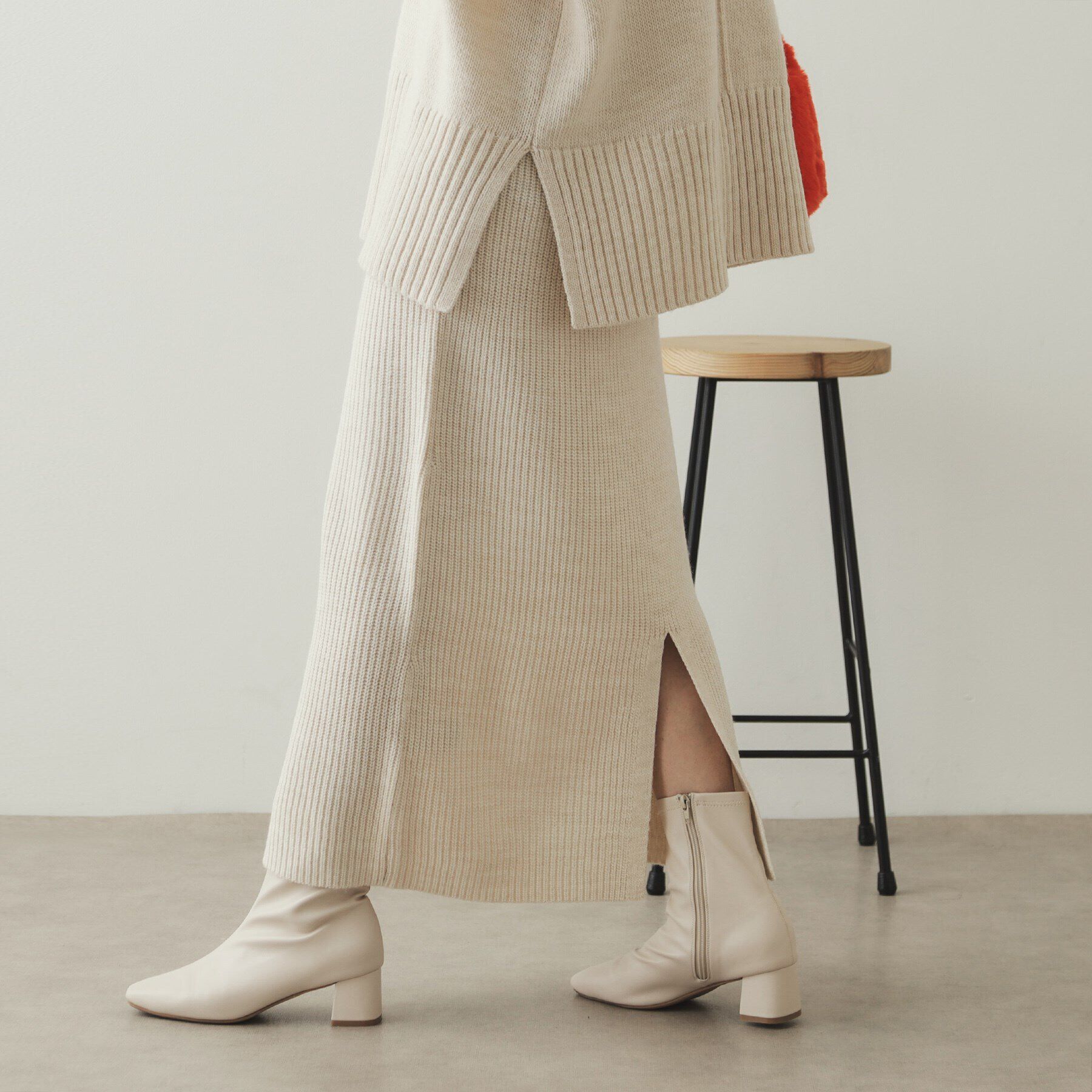 OPAQUE.CLIP「ミドルゲージナロースカート／セットアップ対応【洗濯機洗い可】」|スカート|