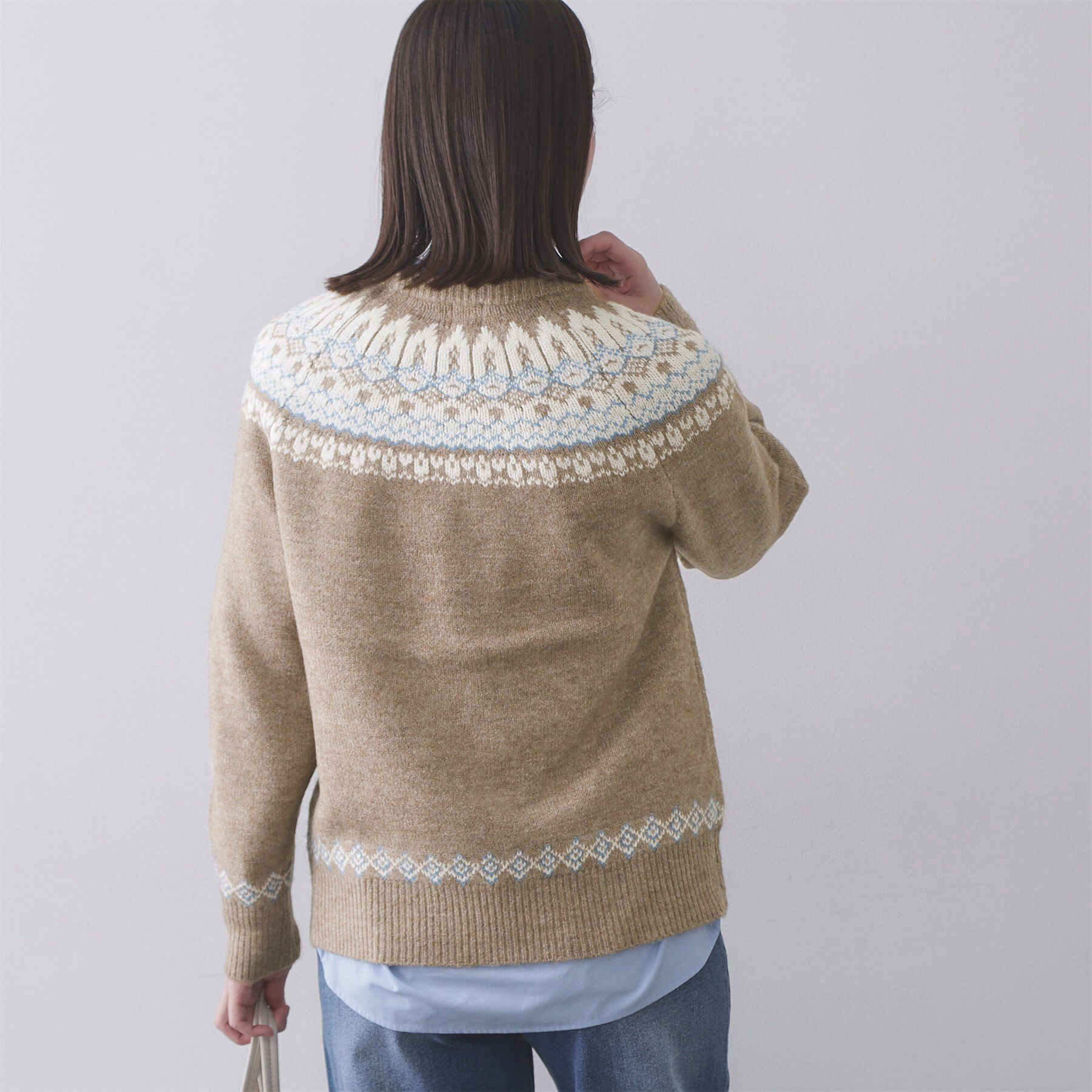 OPAQUE.CLIP「ノルディック調ニット【洗濯機OK】」|ニット・セーター|