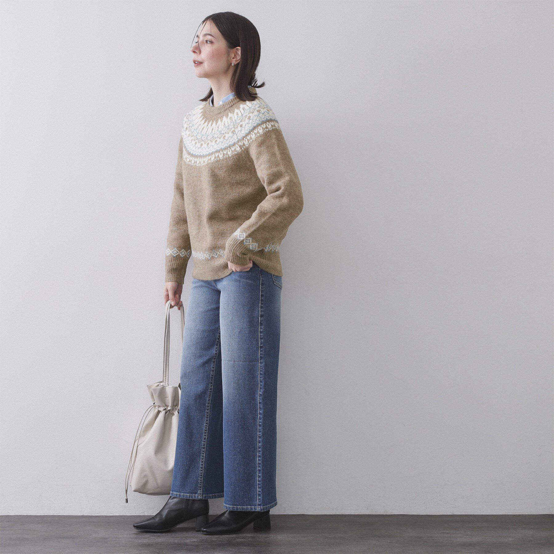 OPAQUE.CLIP「ノルディック調ニット【洗濯機OK】」|ニット・セーター|