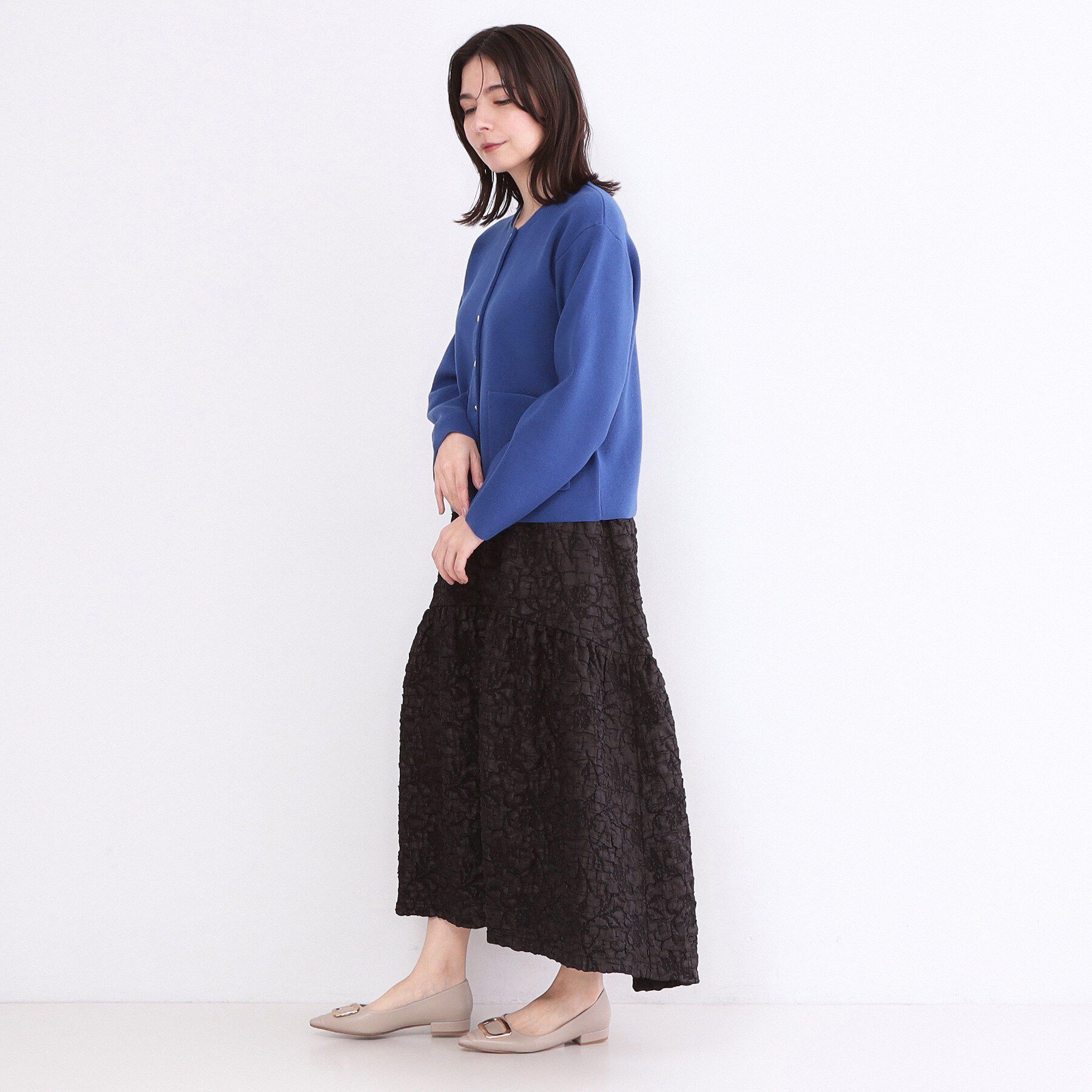 OPAQUE.CLIP「スナップボタンニットカーディガン【洗濯機OK】」|カーディガン|