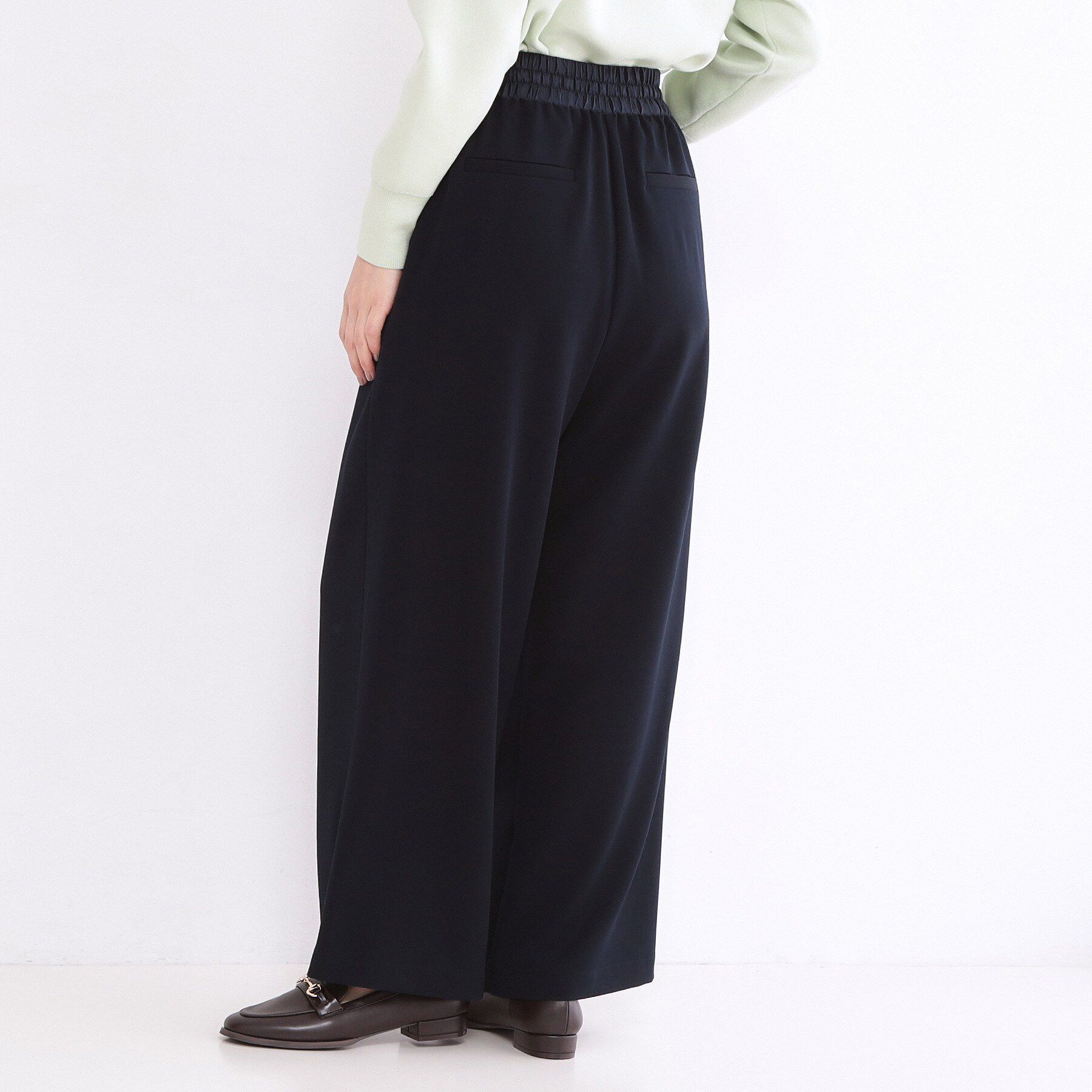 OPAQUE.CLIP「ウエストサテンイージータックワイドパンツ【洗濯機OK】」|その他|