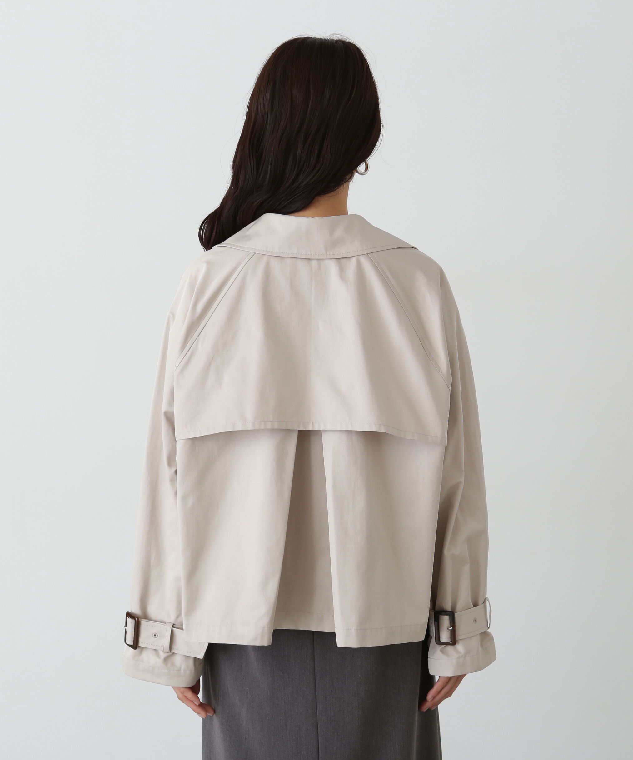  「袖バックルショートトレンチコート」|その他|