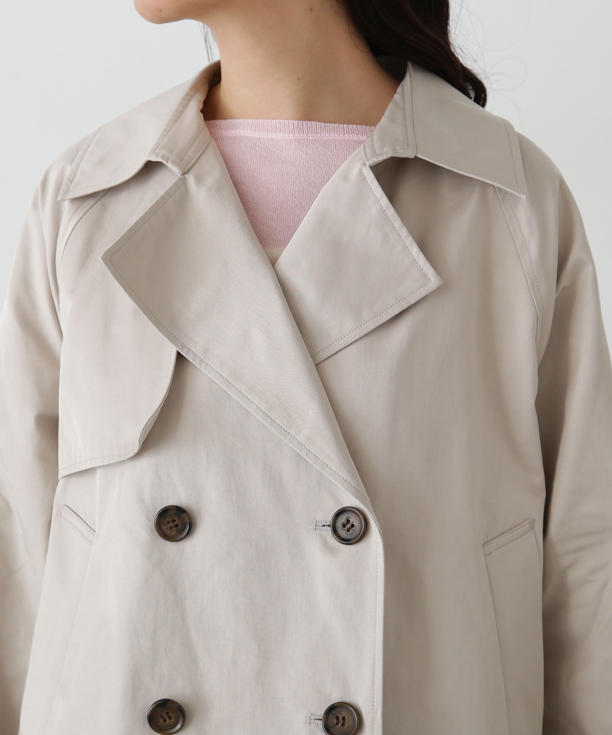  「袖バックルショートトレンチコート」|その他|