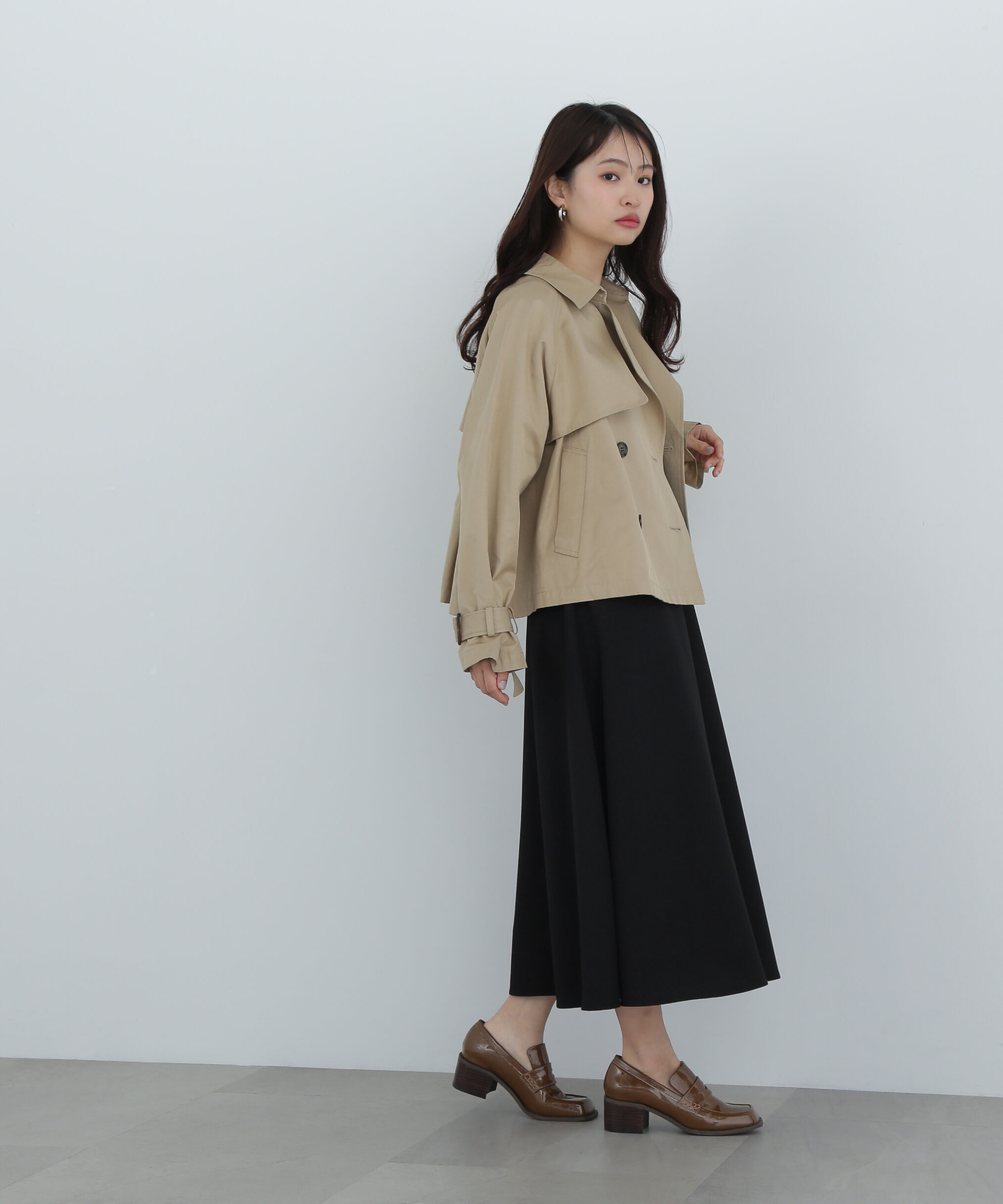  「袖バックルショートトレンチコート」|その他|