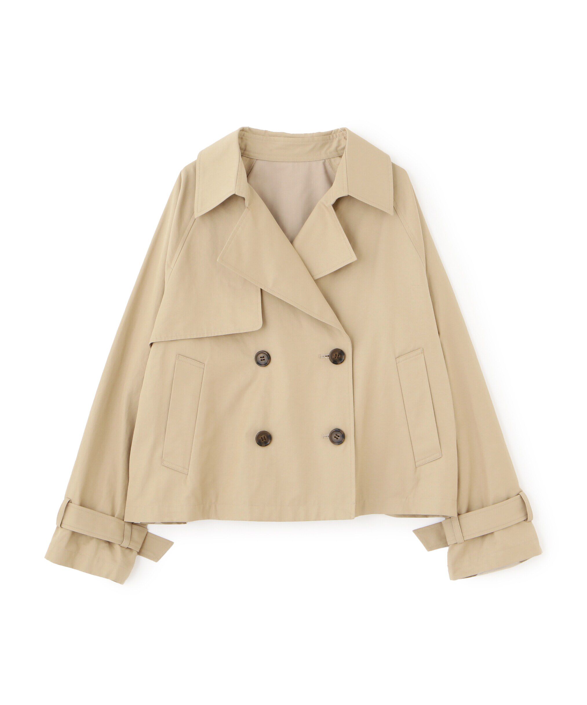  「袖バックルショートトレンチコート」|その他|