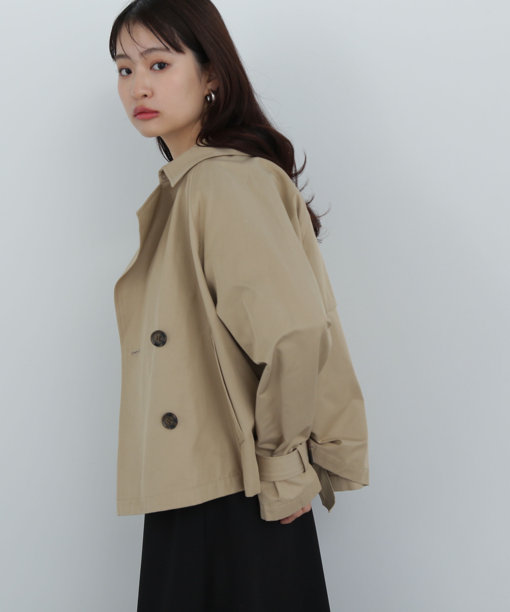  「袖バックルショートトレンチコート」|その他|