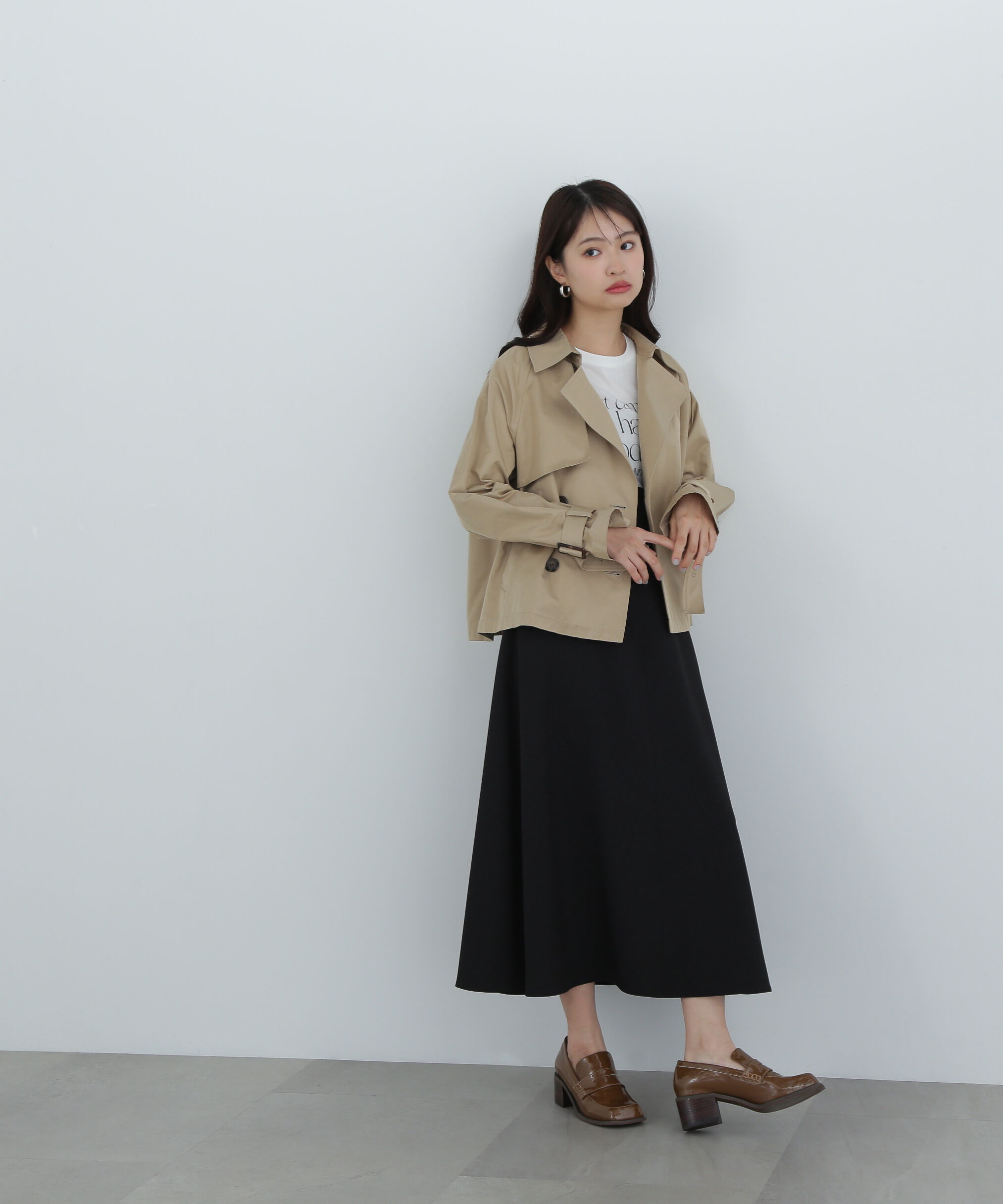  「袖バックルショートトレンチコート」|その他|