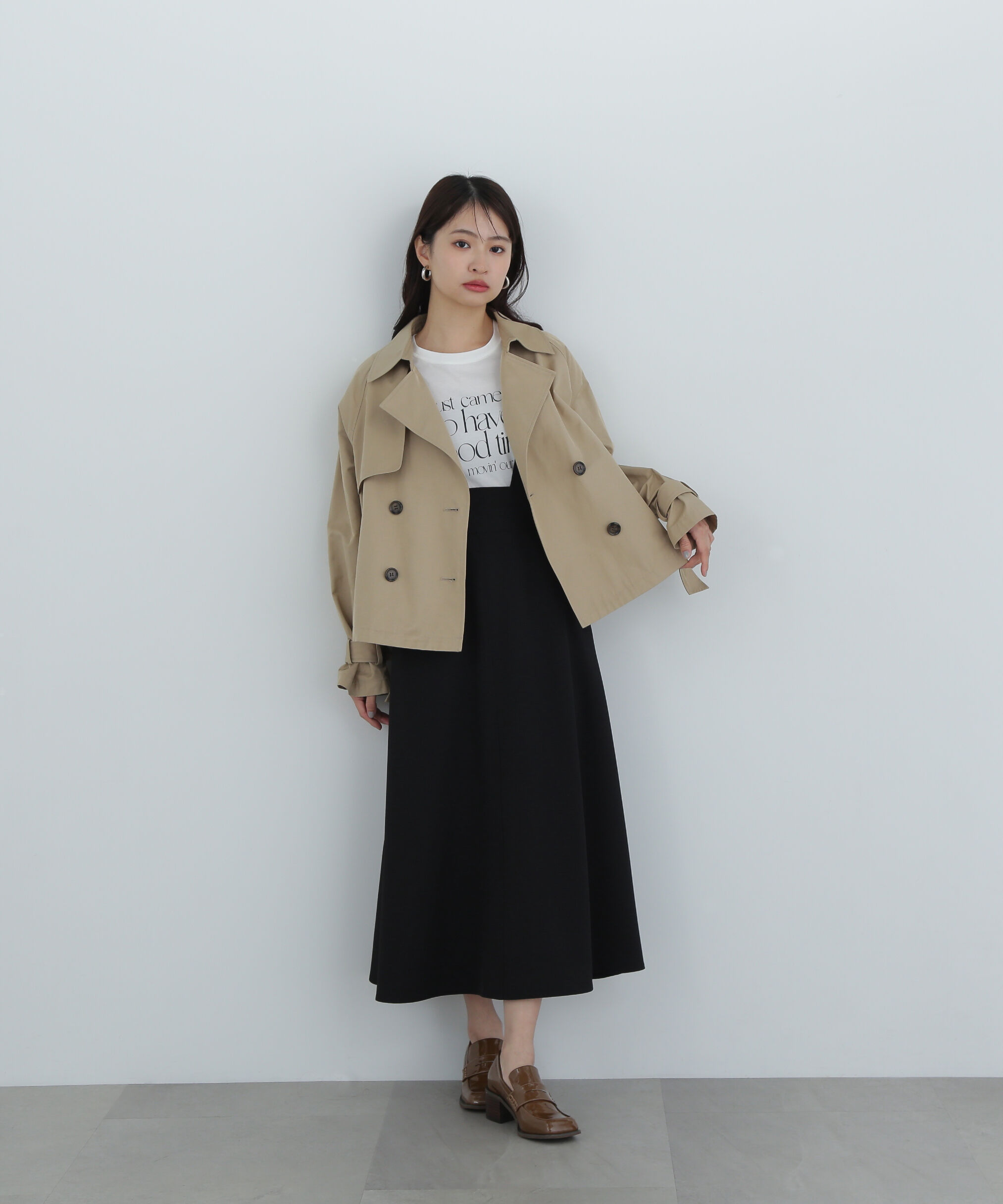  「袖バックルショートトレンチコート」|その他|