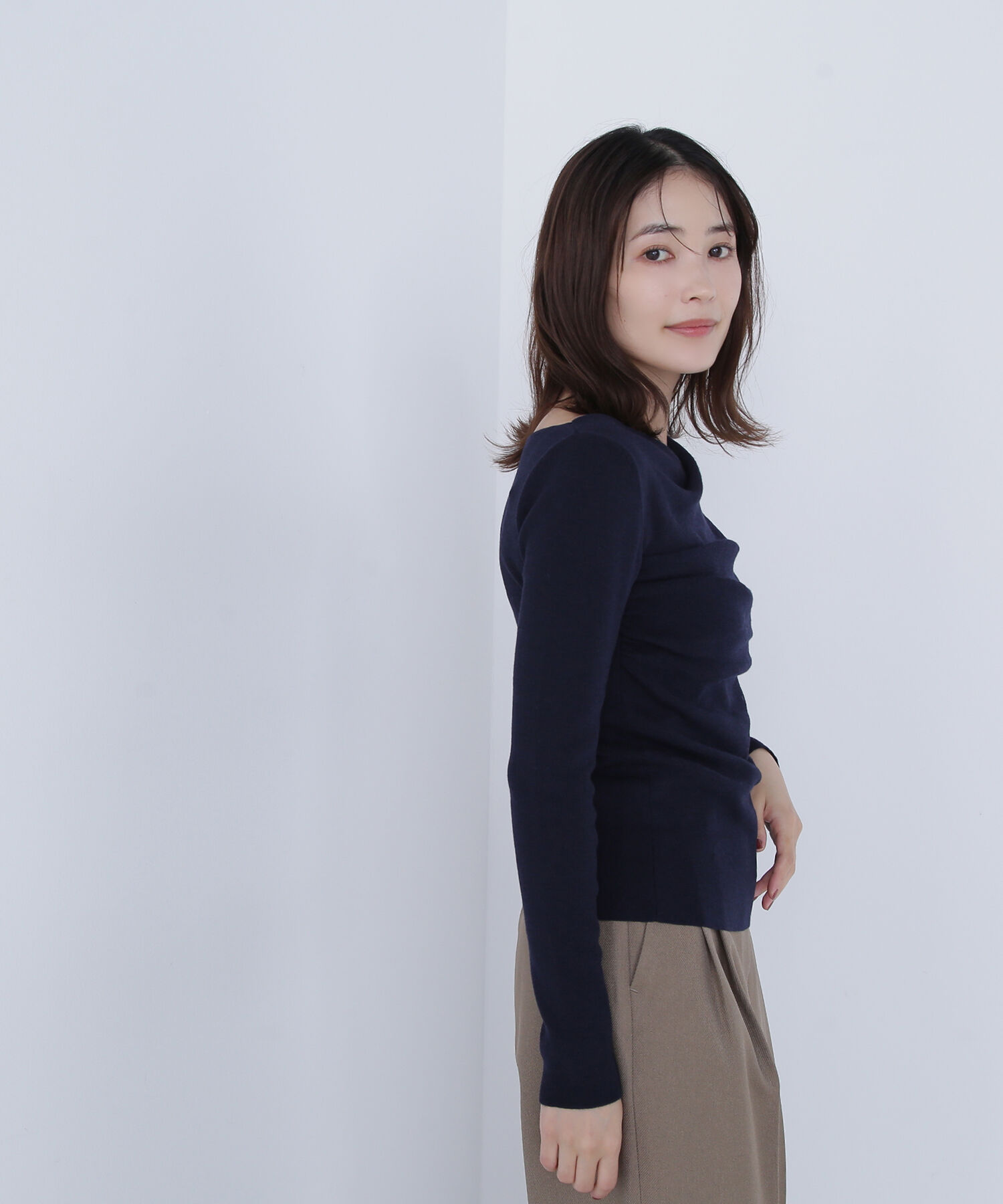  「ドレープコンパクトニット」|ニット・セーター|