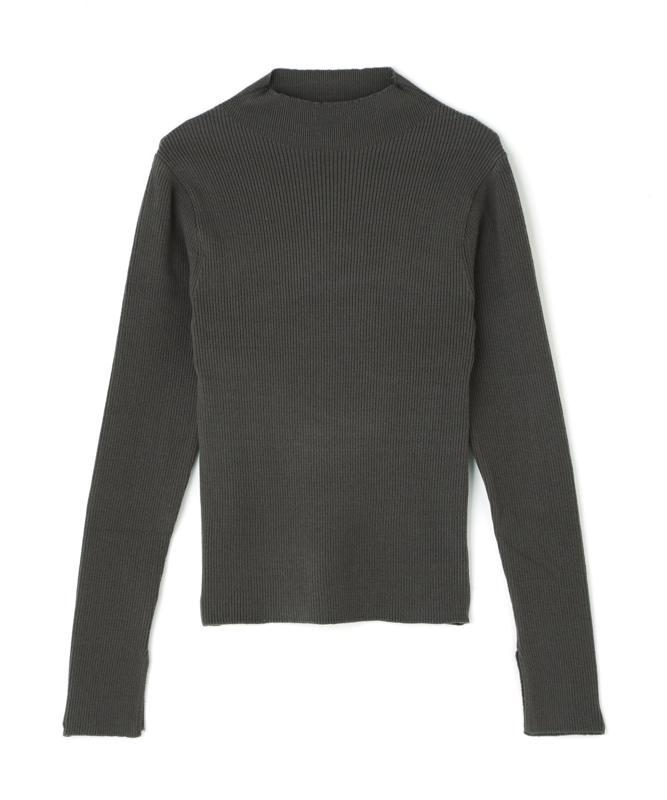  「〈洗える〉マシンウォッシャブルボトルネックリブニット」|ニット・セーター|