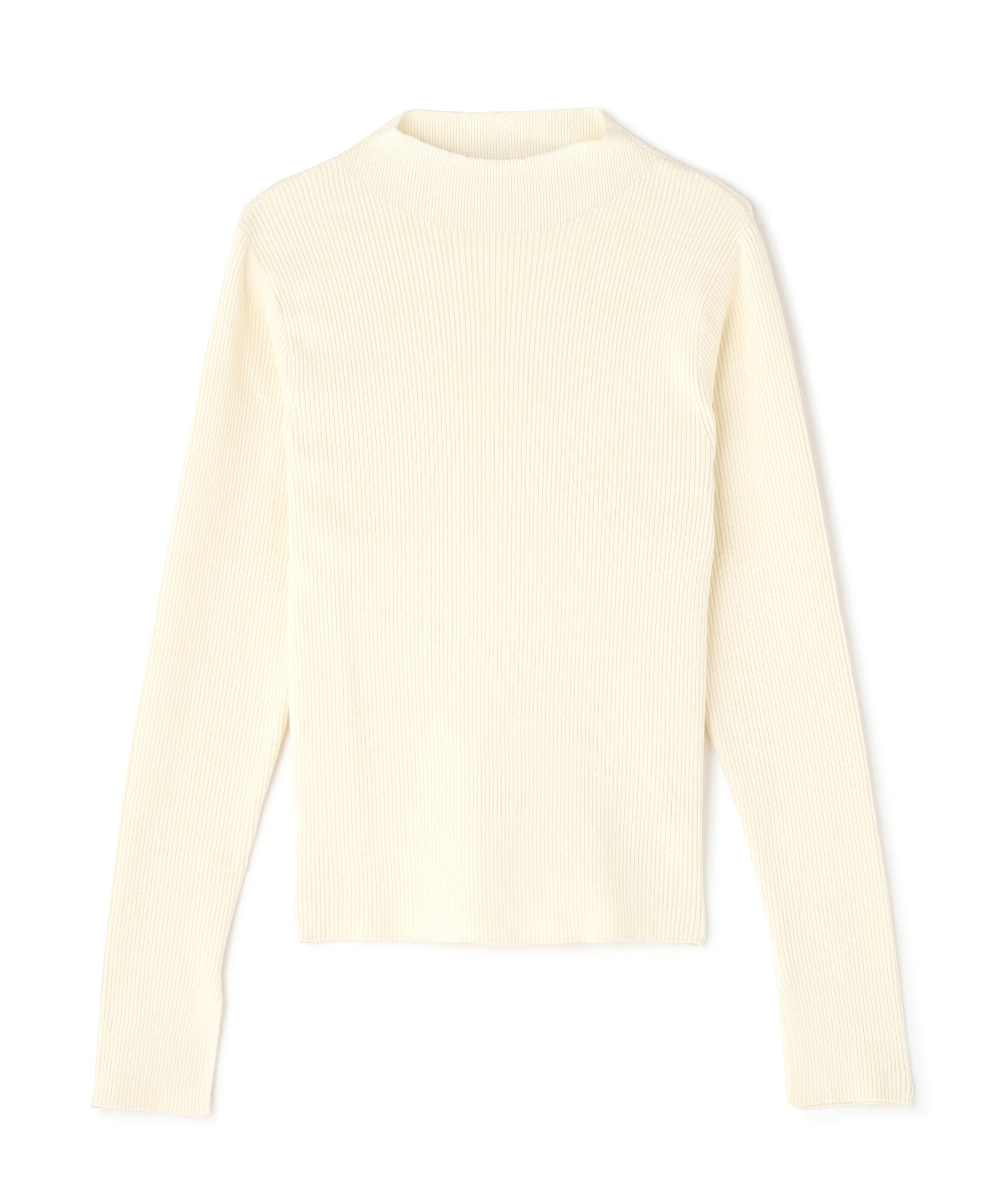  「〈洗える〉マシンウォッシャブルボトルネックリブニット」|ニット・セーター|