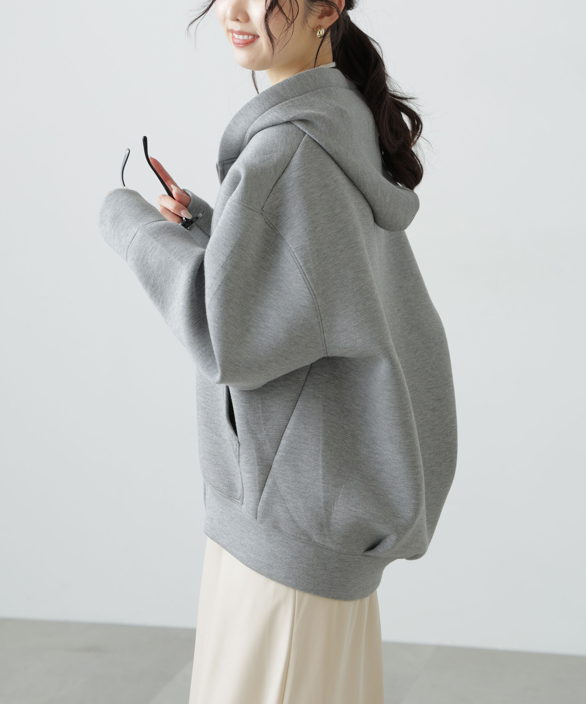  「〈洗える〉マシンウォッシャブルボトルネックリブニット」|ニット・セーター|