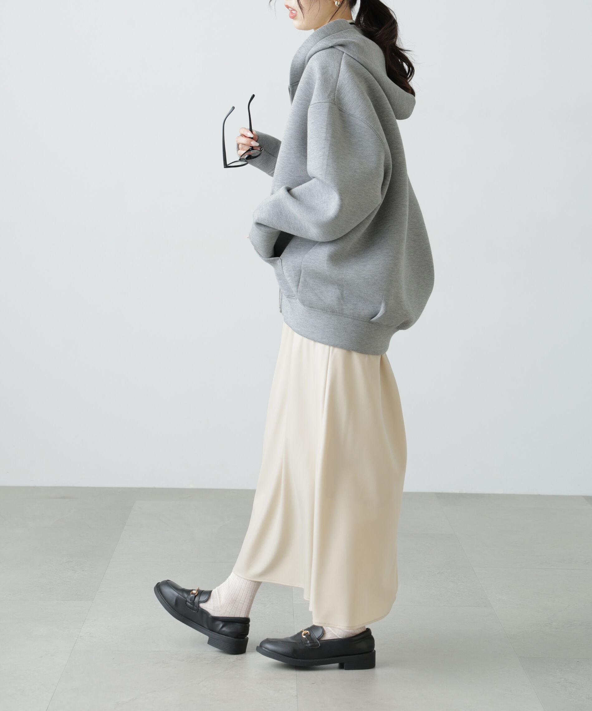  「〈洗える〉マシンウォッシャブルボトルネックリブニット」|ニット・セーター|