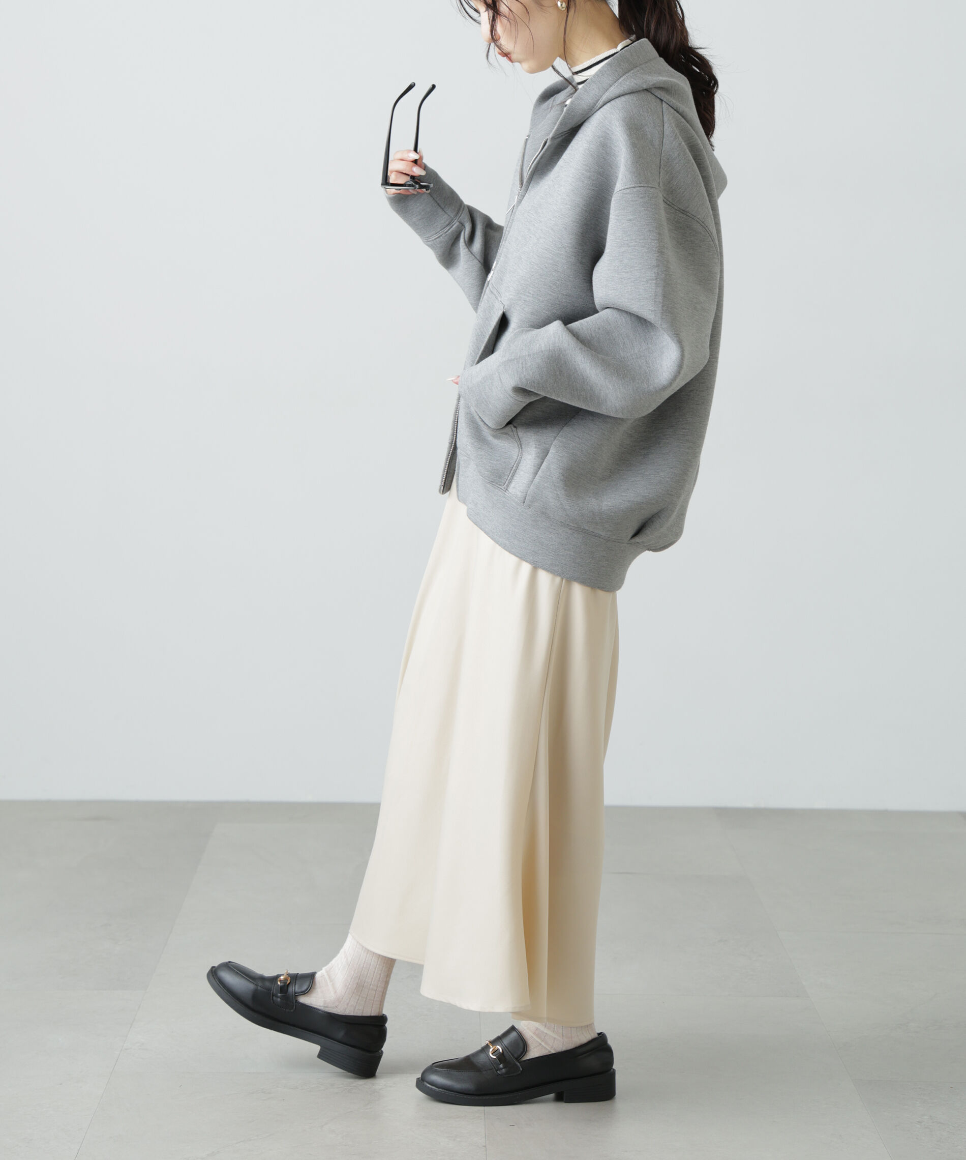  「〈洗える〉マシンウォッシャブルボトルネックリブニット」|ニット・セーター|