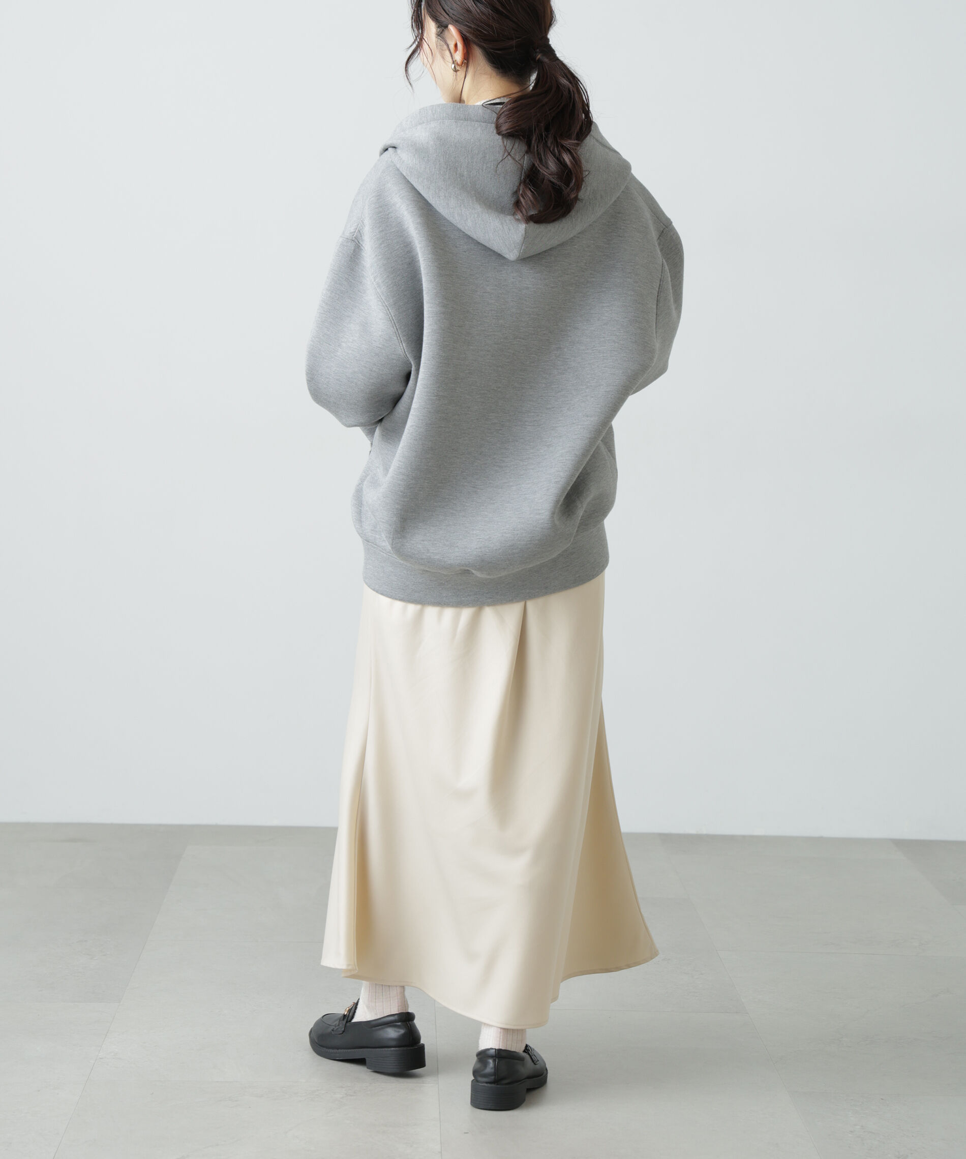  「〈洗える〉マシンウォッシャブルボトルネックリブニット」|ニット・セーター|