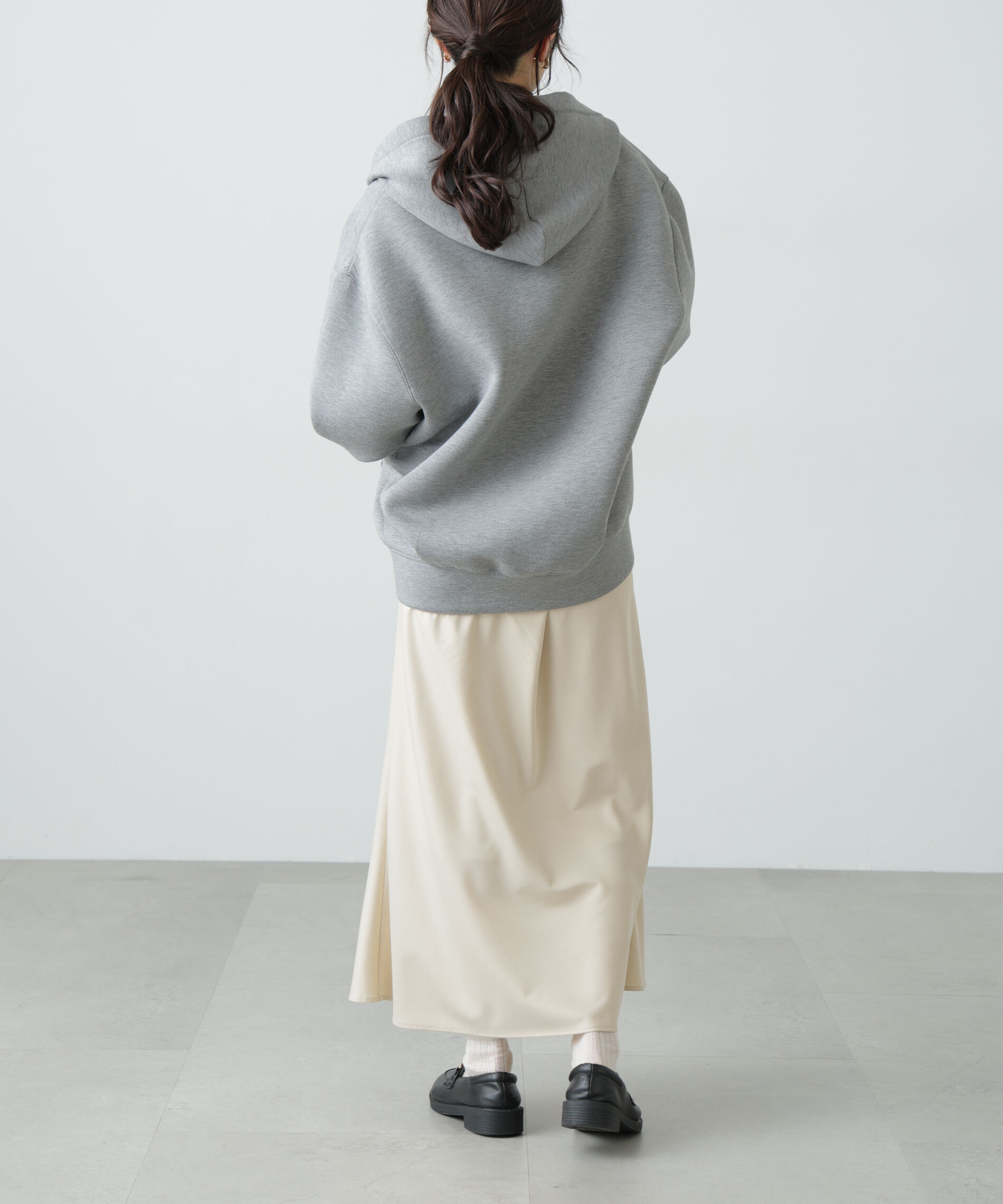  「〈洗える〉マシンウォッシャブルボトルネックリブニット」|ニット・セーター|