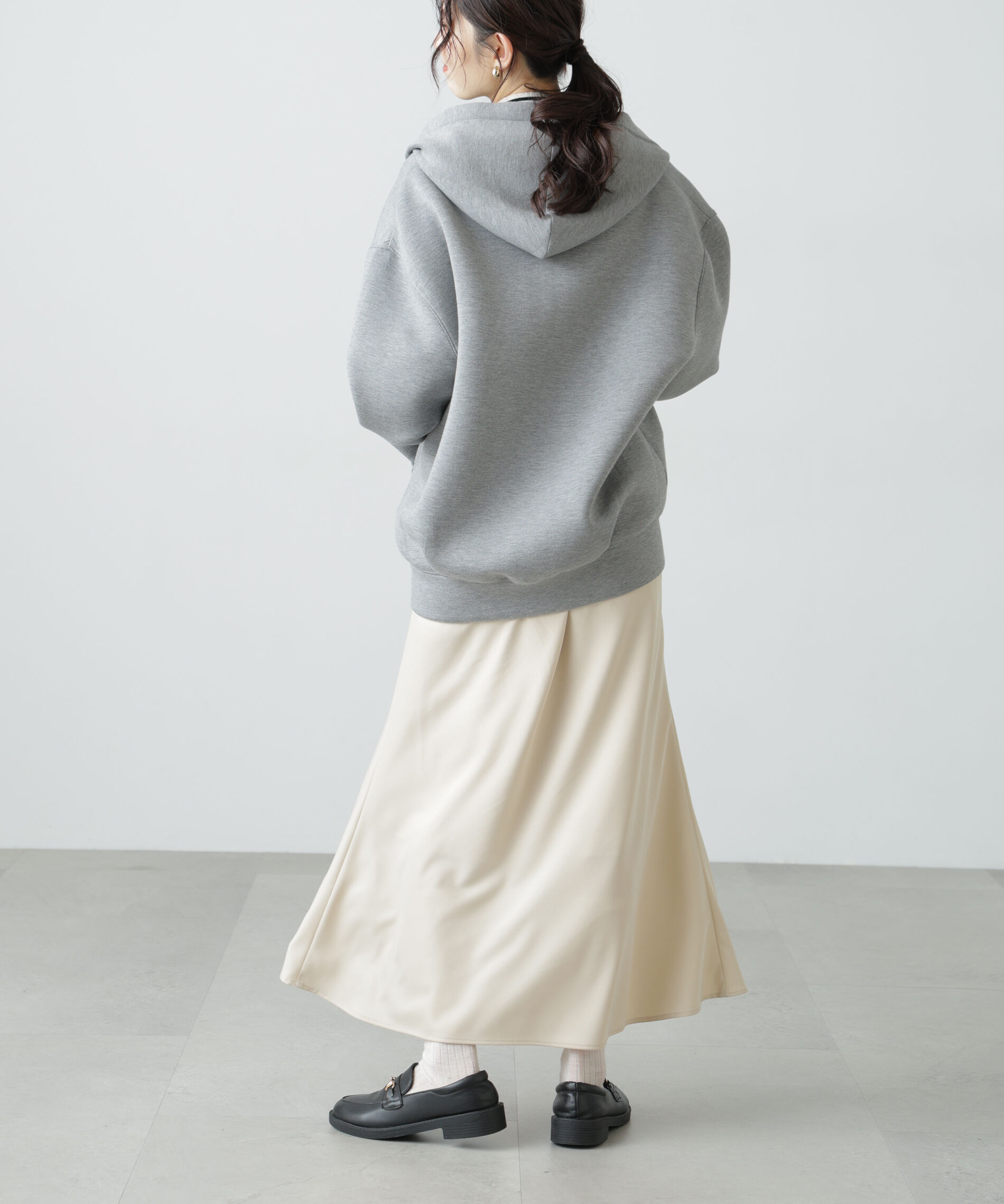  「〈洗える〉マシンウォッシャブルボトルネックリブニット」|ニット・セーター|