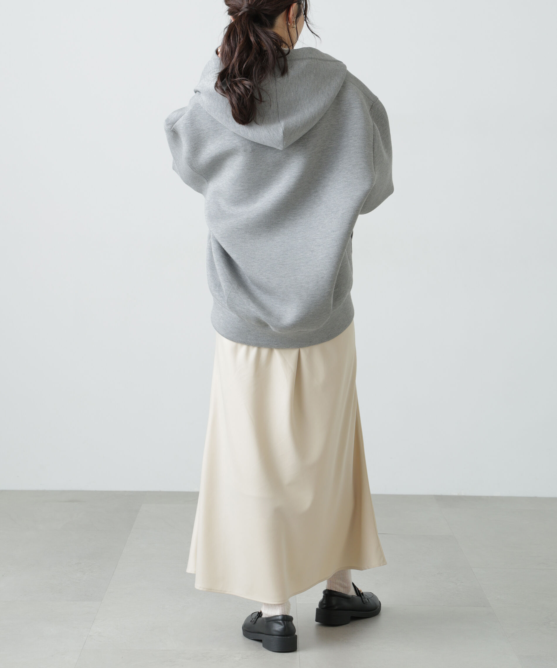  「〈洗える〉マシンウォッシャブルボトルネックリブニット」|ニット・セーター|