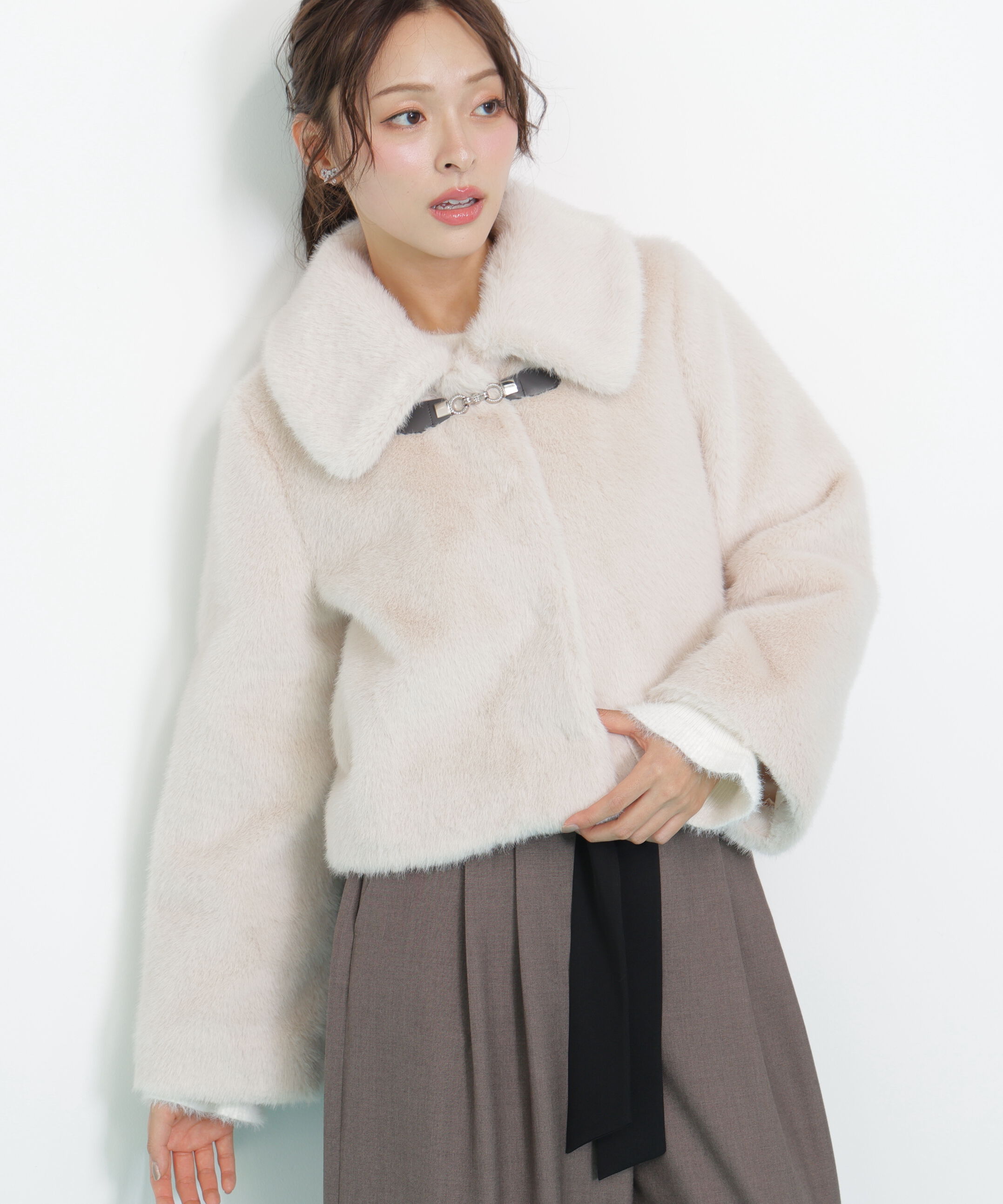  「フェイクファーショートジャケット」|その他|