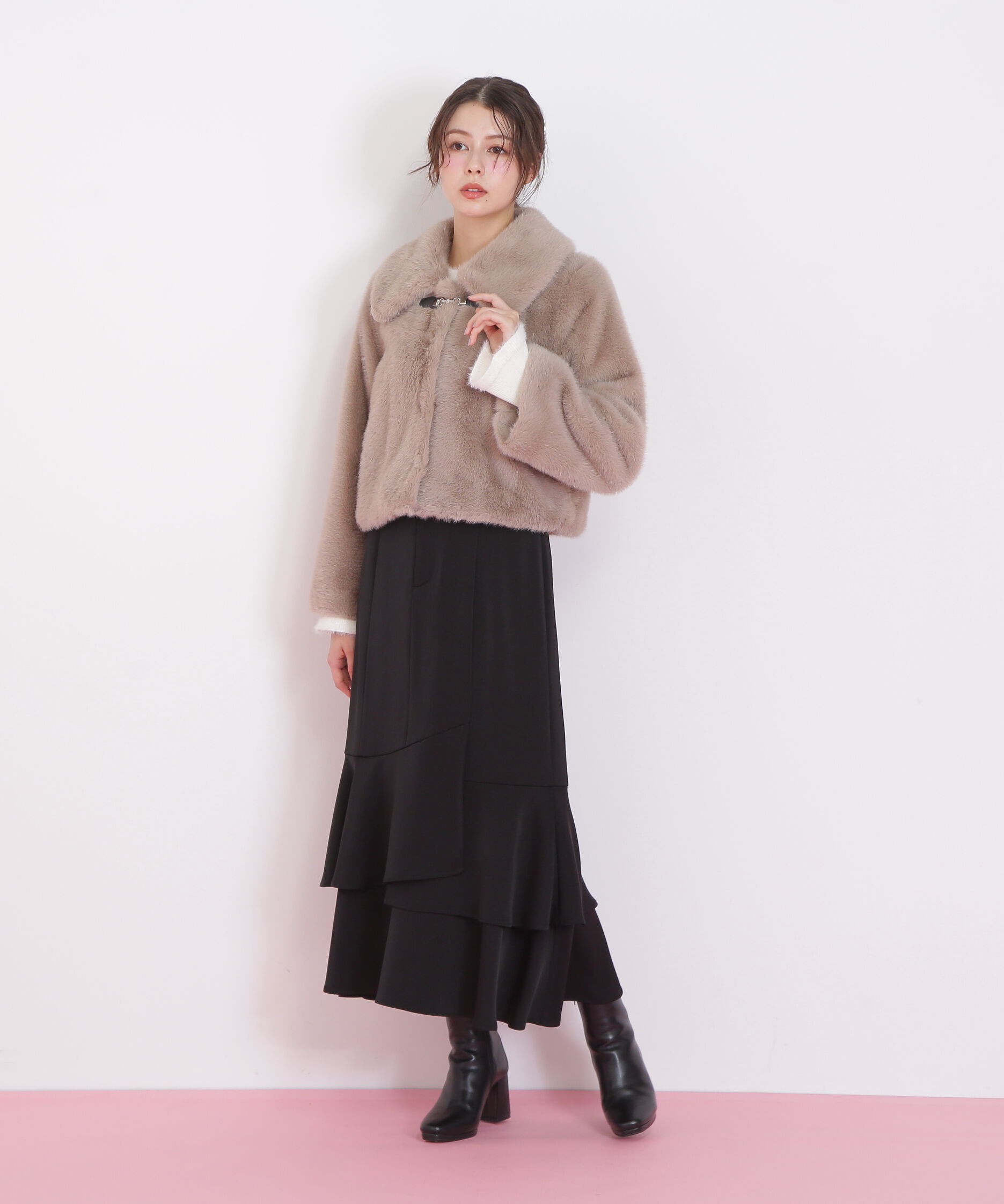  「フェイクファーショートジャケット」|その他|