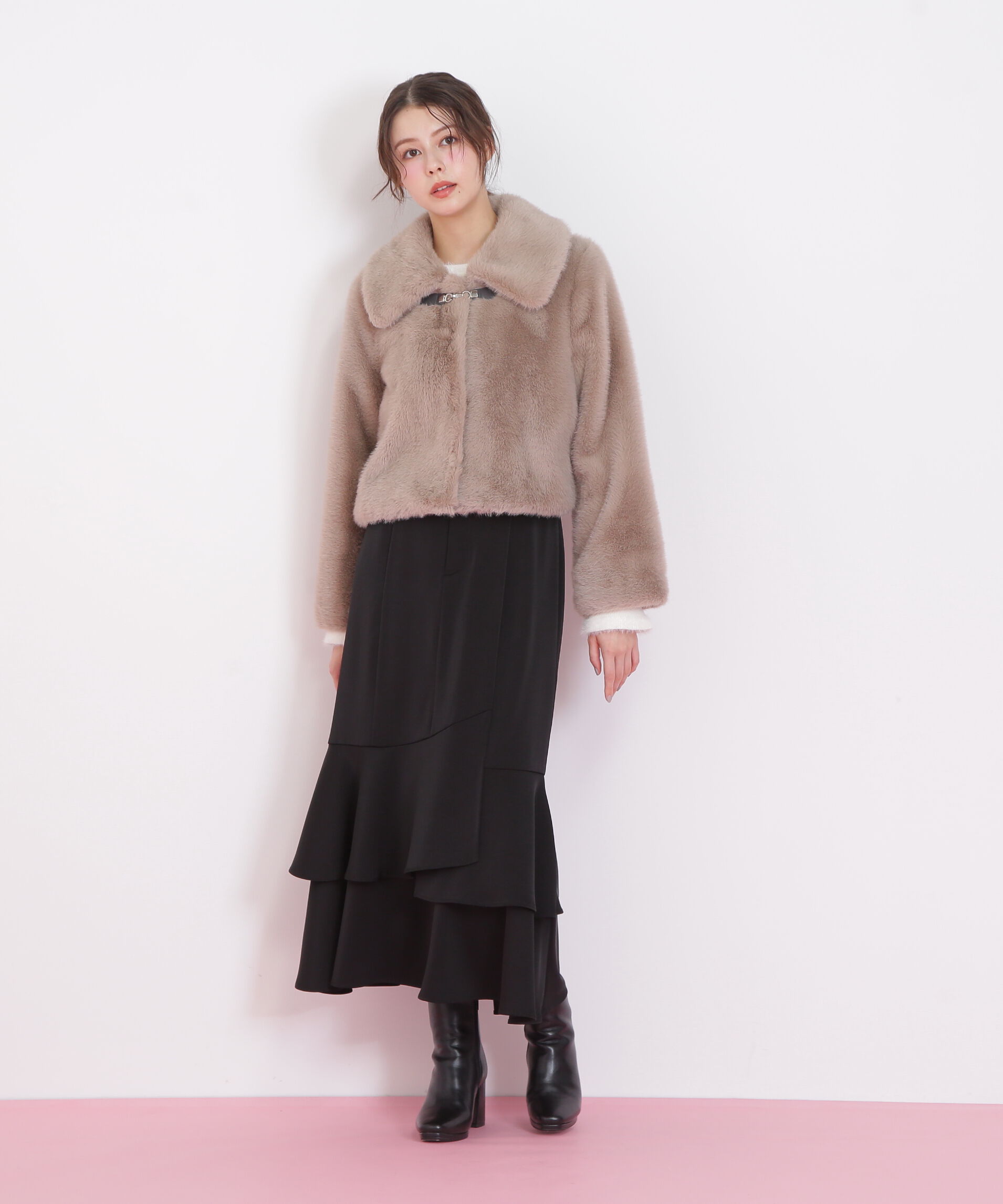  「フェイクファーショートジャケット」|その他|