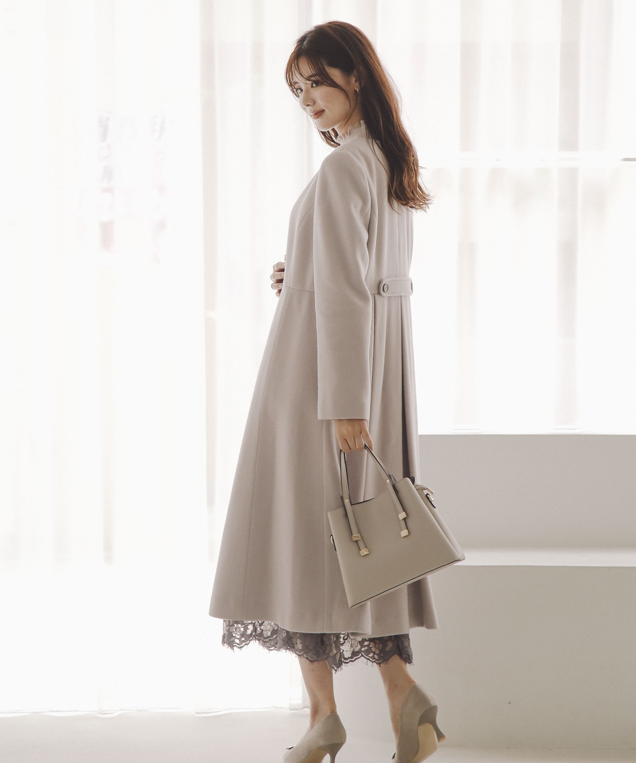 PROPORTION BODY DRESSING「ノーカラーフレアコート」|その他|