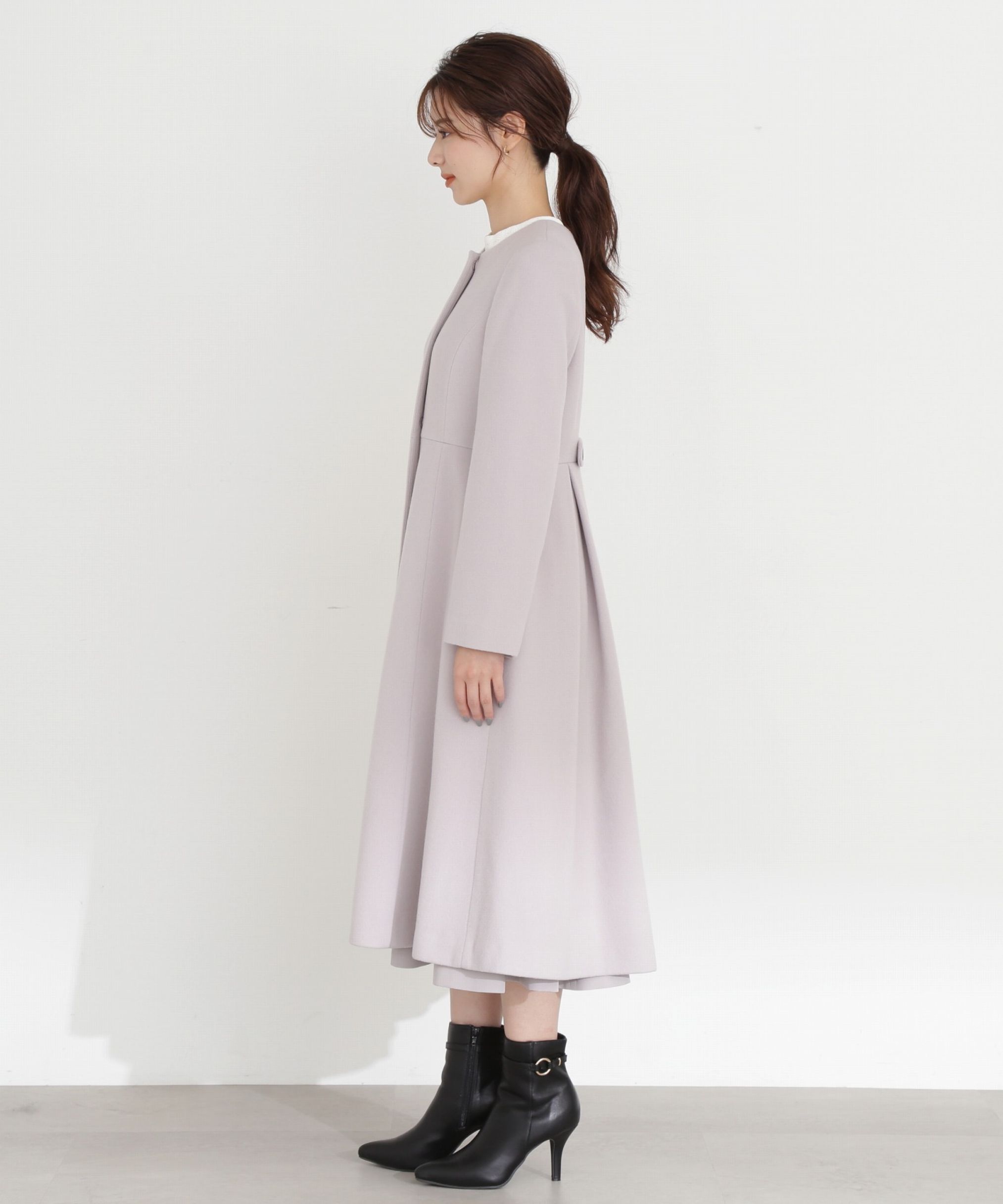 PROPORTION BODY DRESSING「ノーカラーフレアコート」|その他|