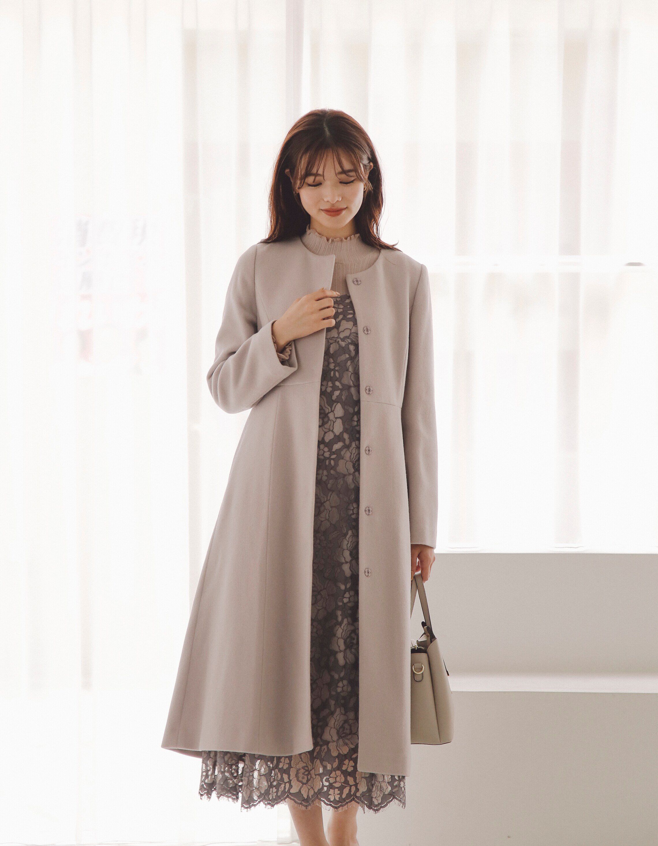 PROPORTION BODY DRESSING「ノーカラーフレアコート」|その他|