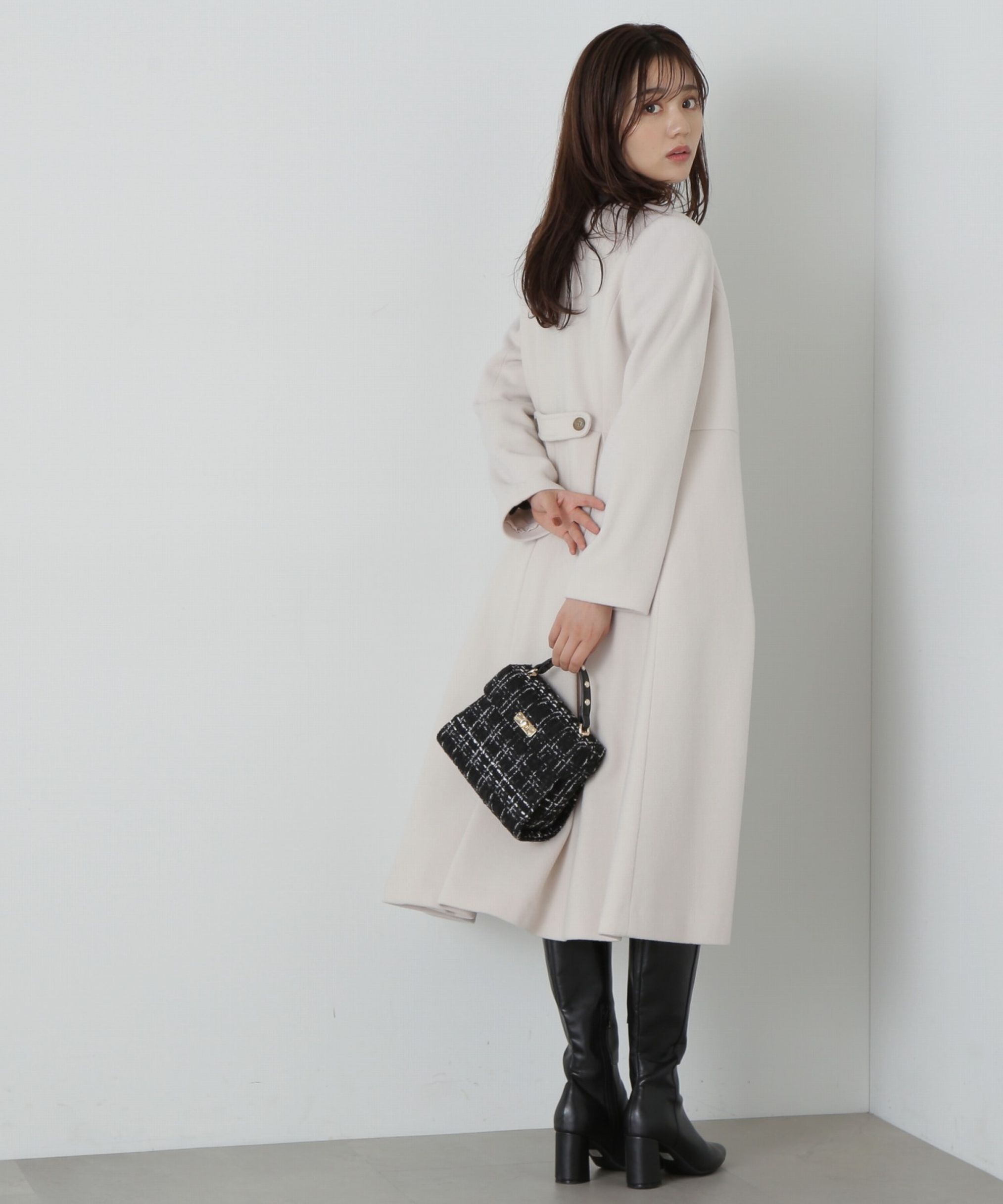 PROPORTION BODY DRESSING「ノーカラーフレアコート」|その他|