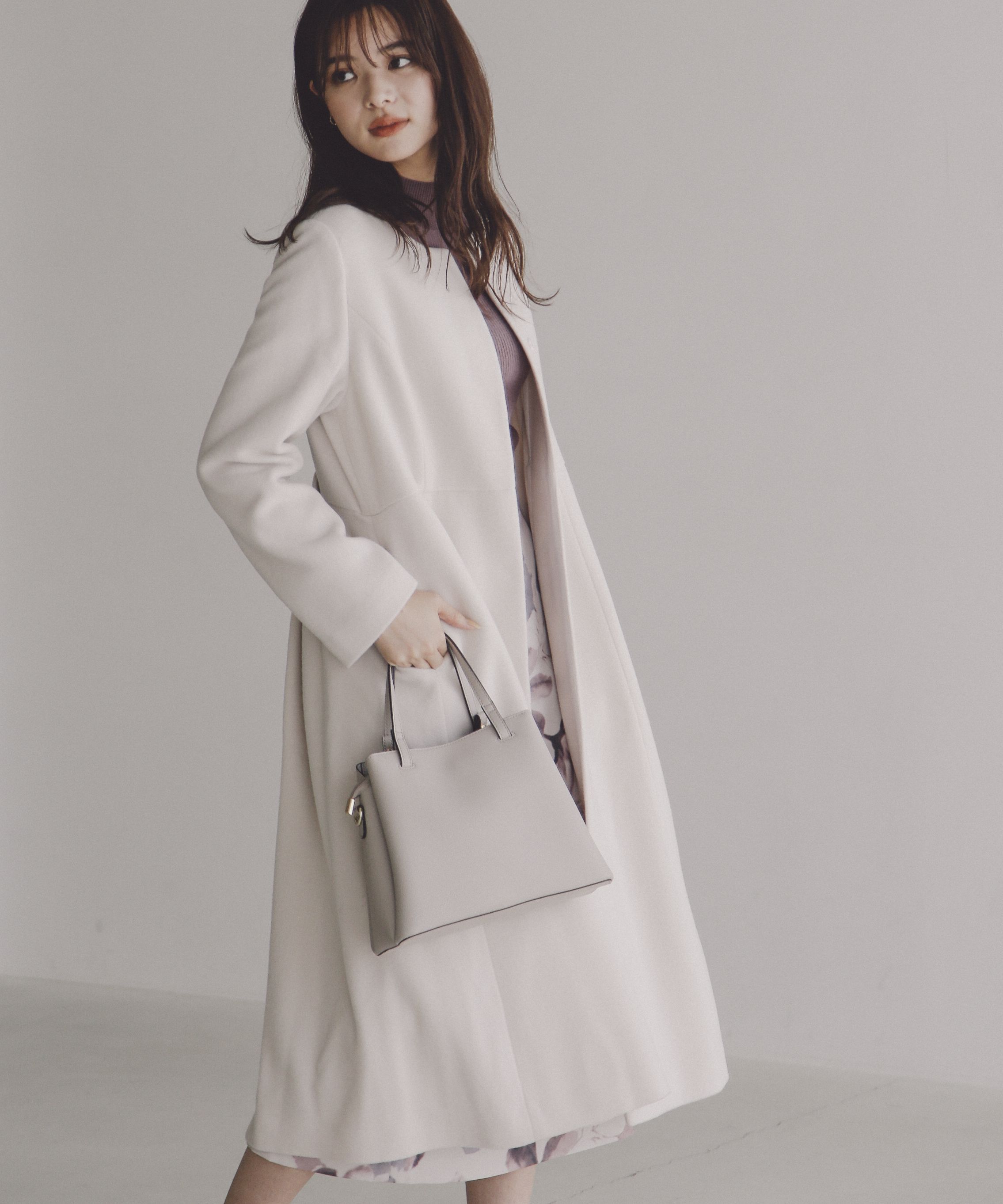 PROPORTION BODY DRESSING「ノーカラーフレアコート」|その他|