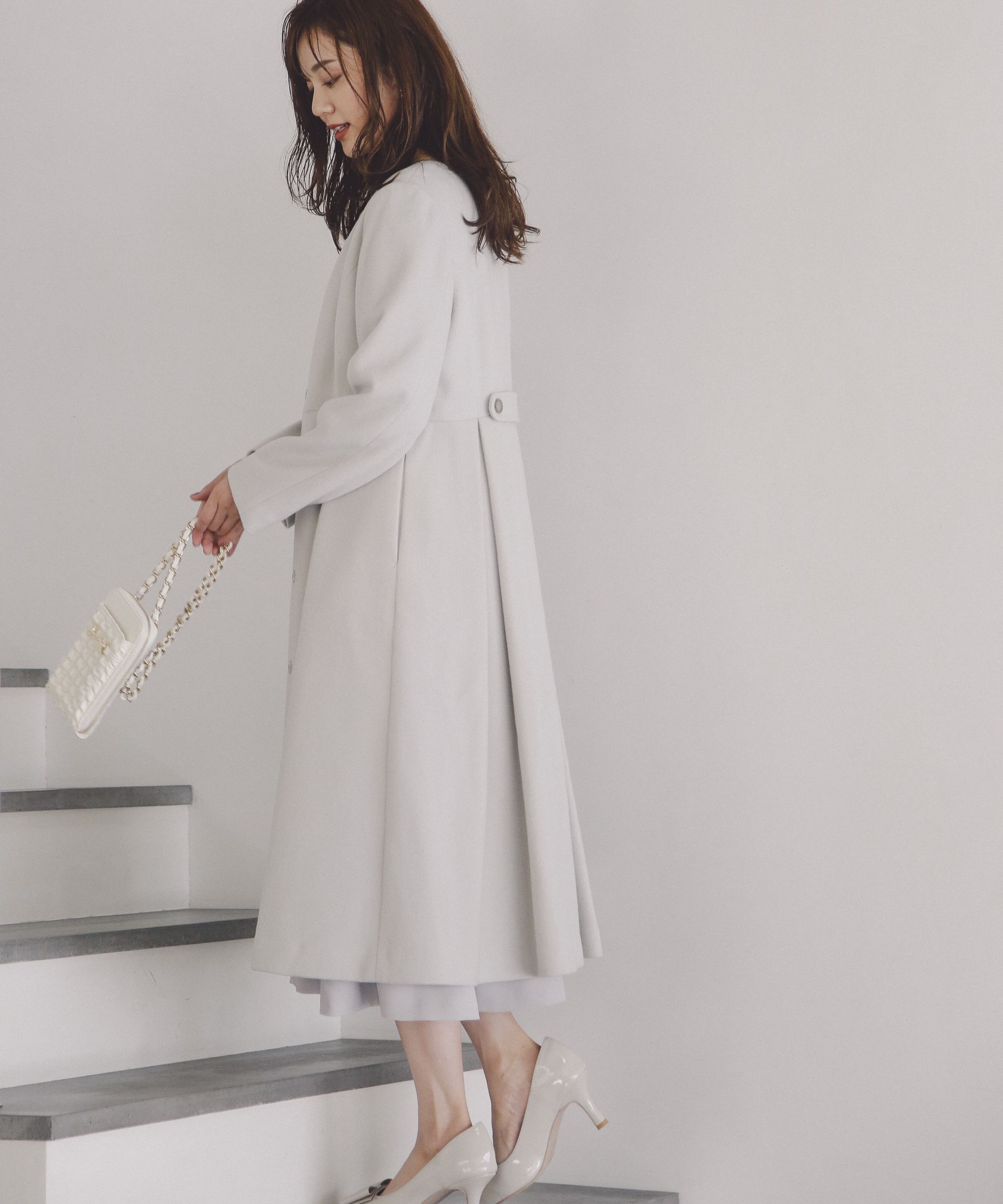 PROPORTION BODY DRESSING「ノーカラーフレアコート」|その他|