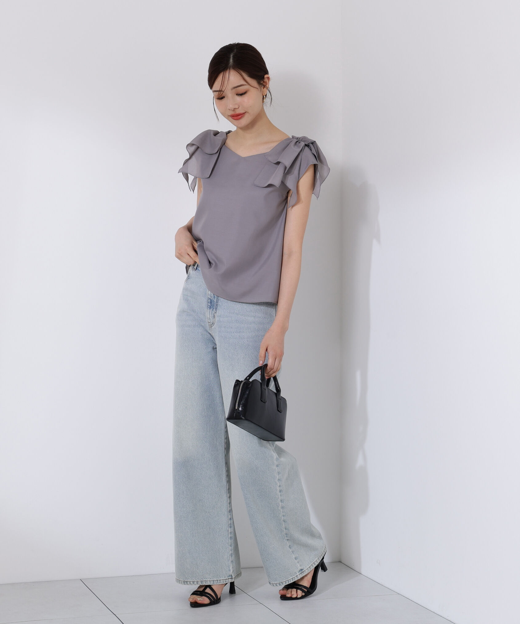 PROPORTION BODY DRESSING「ショルダーリボンブラウス」|シャツ・ブラウス|